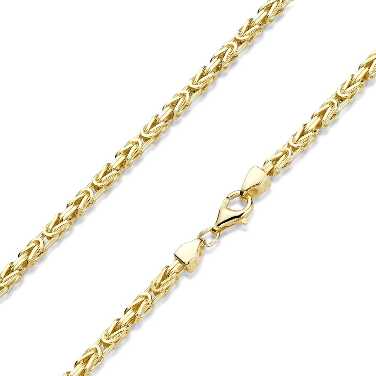 Materia Königskette »Gold Herren Halskette 3mm K112«, massives 925 Sterling  Silber, vergoldet online kaufen | OTTO