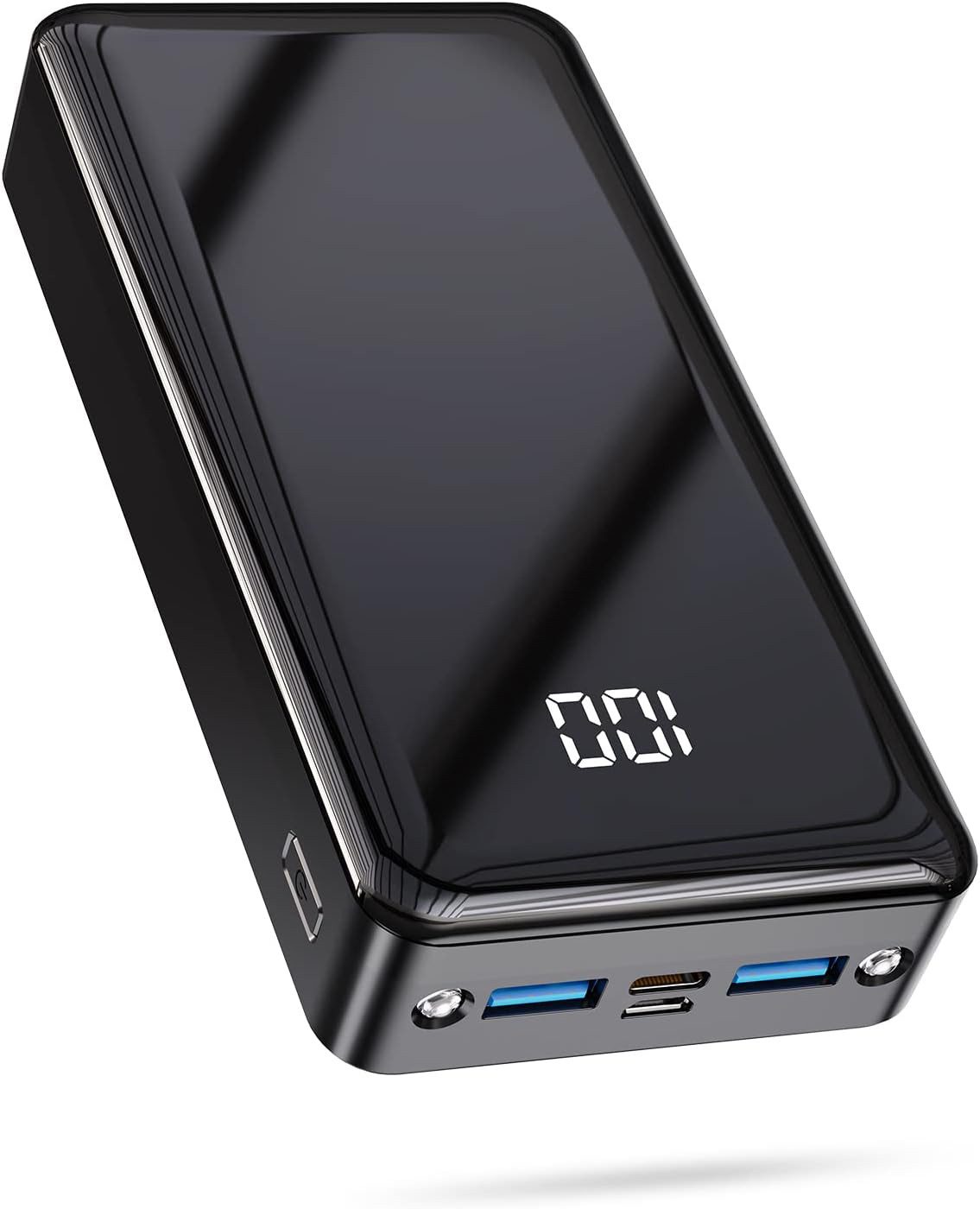 Pdgrid 24000 mAh 22,5 W 4 Ausgänge mit LED-Display Externe-Batterie Powerbank 24000 mAh