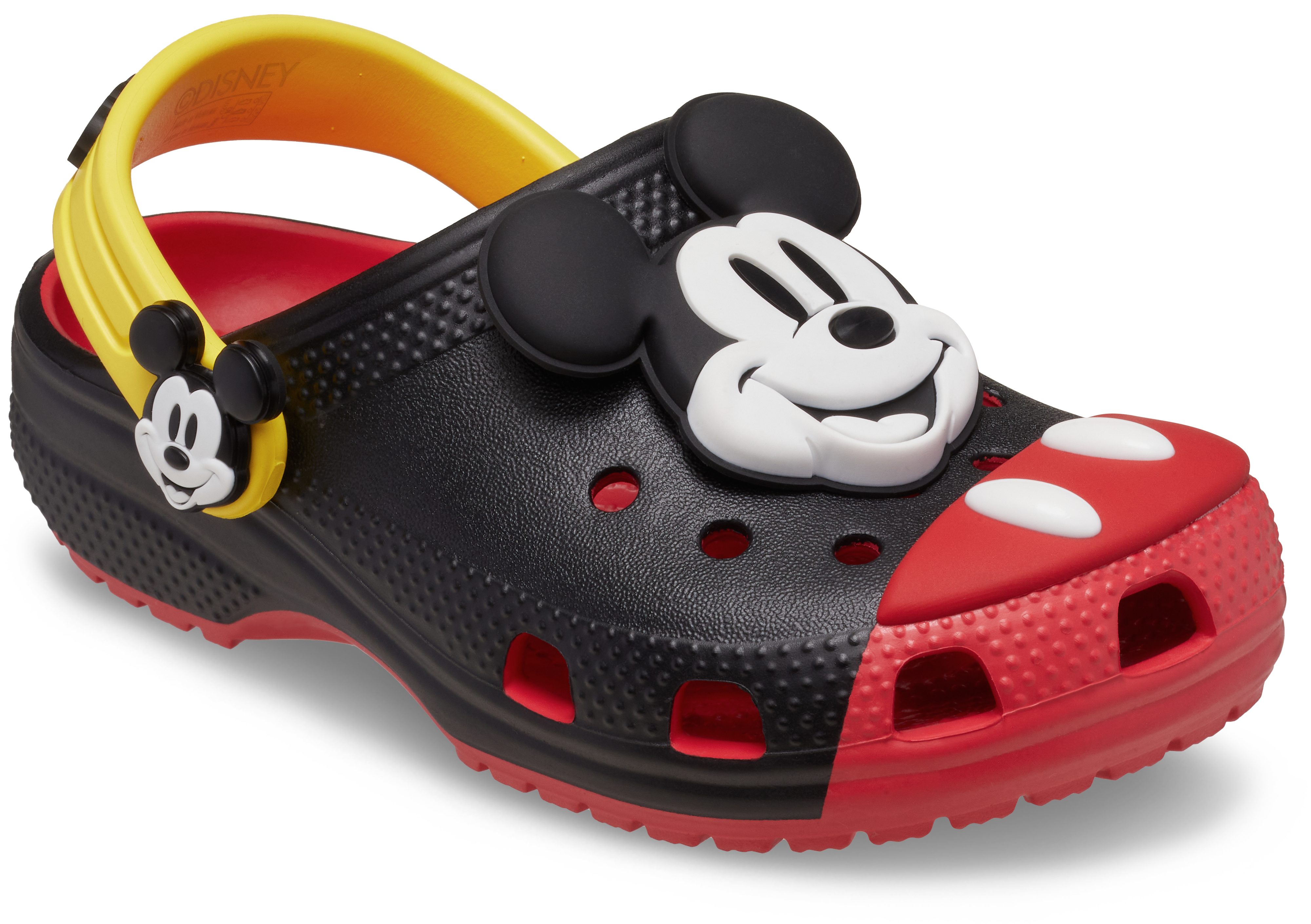 Crocs Mickey Mouse Classic Clog T Clog Sommerschuh, Strandschuh, Hausschuh mit Fersenriemen