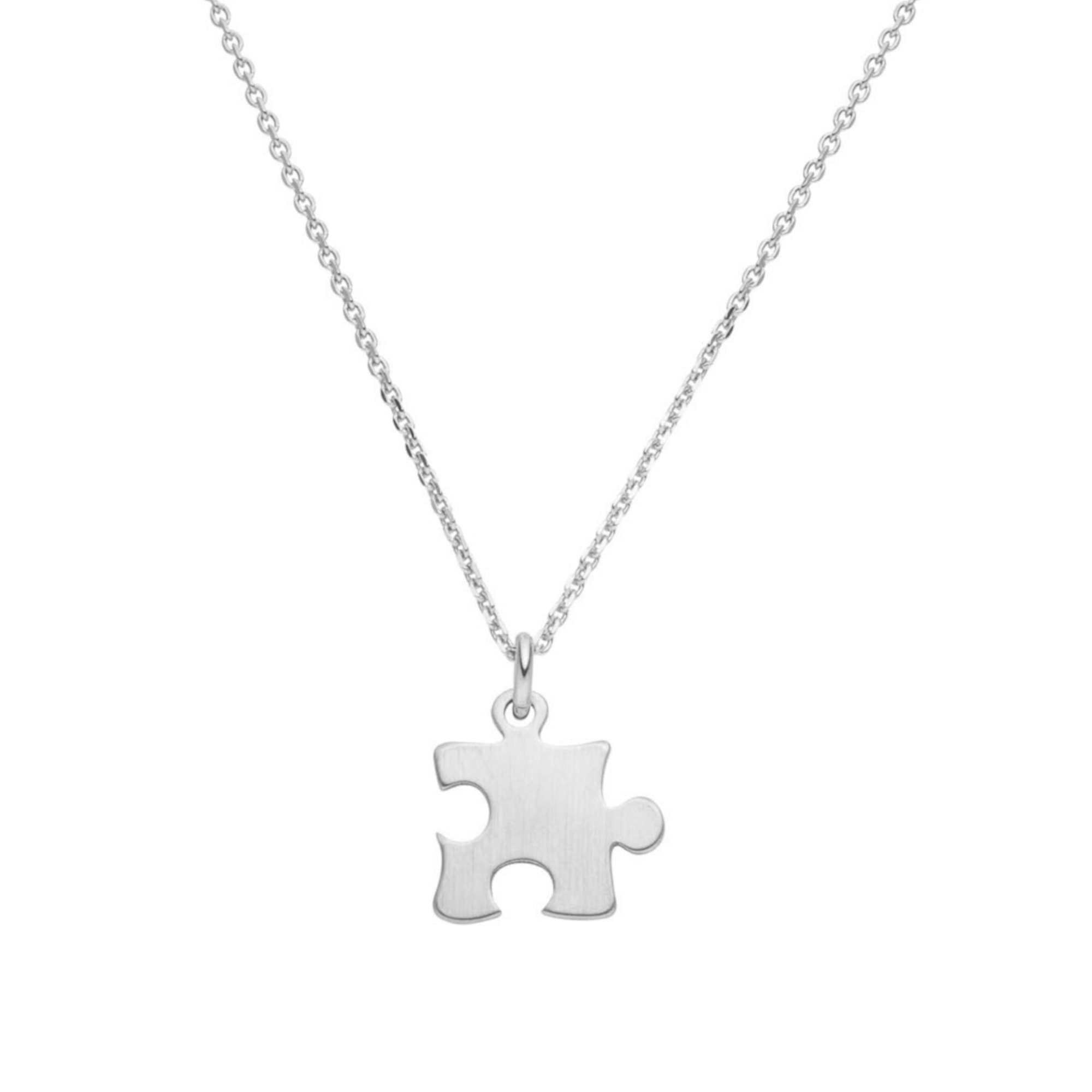 SCHOSCHON Kette mit Anhänger Halskette Puzzleteil 925 Silber - Kette Puzzle günstig online kaufen