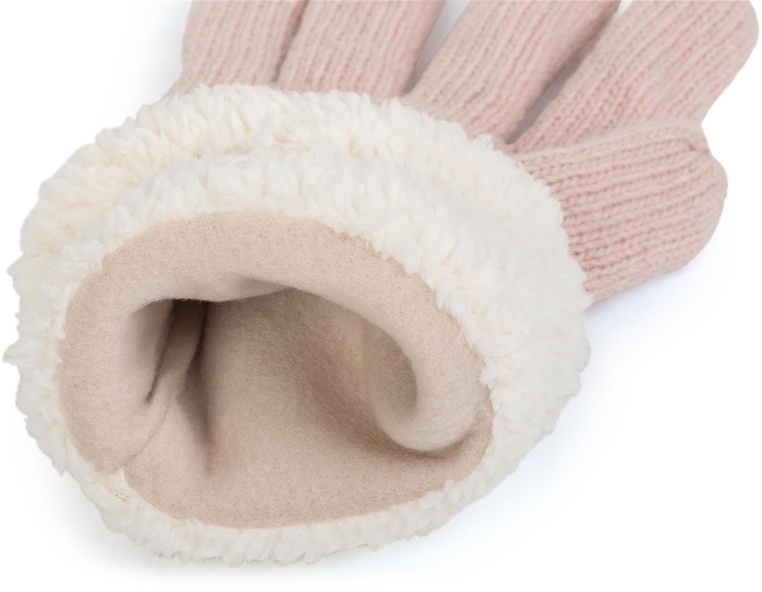 styleBREAKER Strickhandschuhe Strickhandschuhe mit Strass und Fleece (1-St) günstig online kaufen