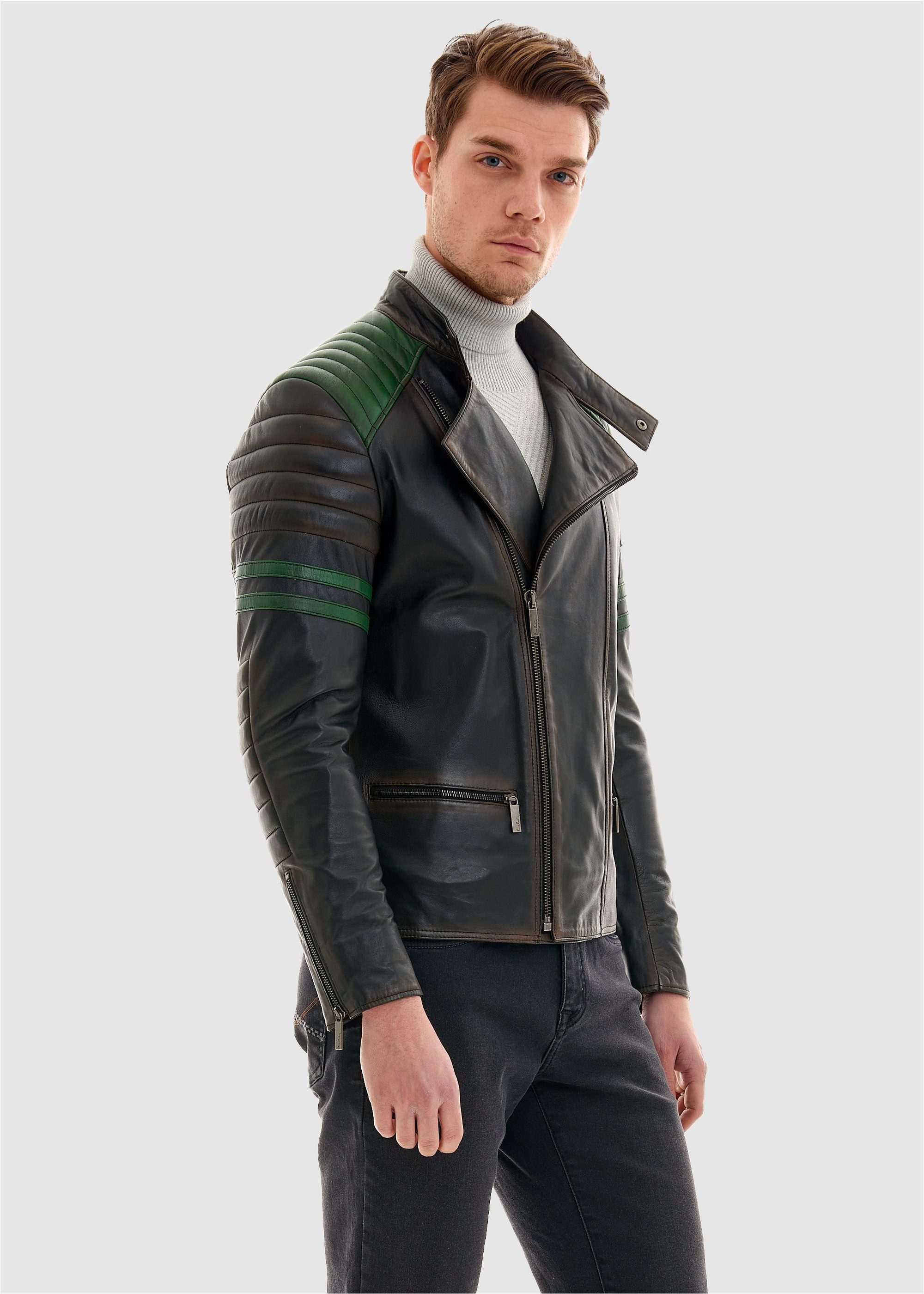 Pierre Cardin Lederjacke in tollem Stepp-Design