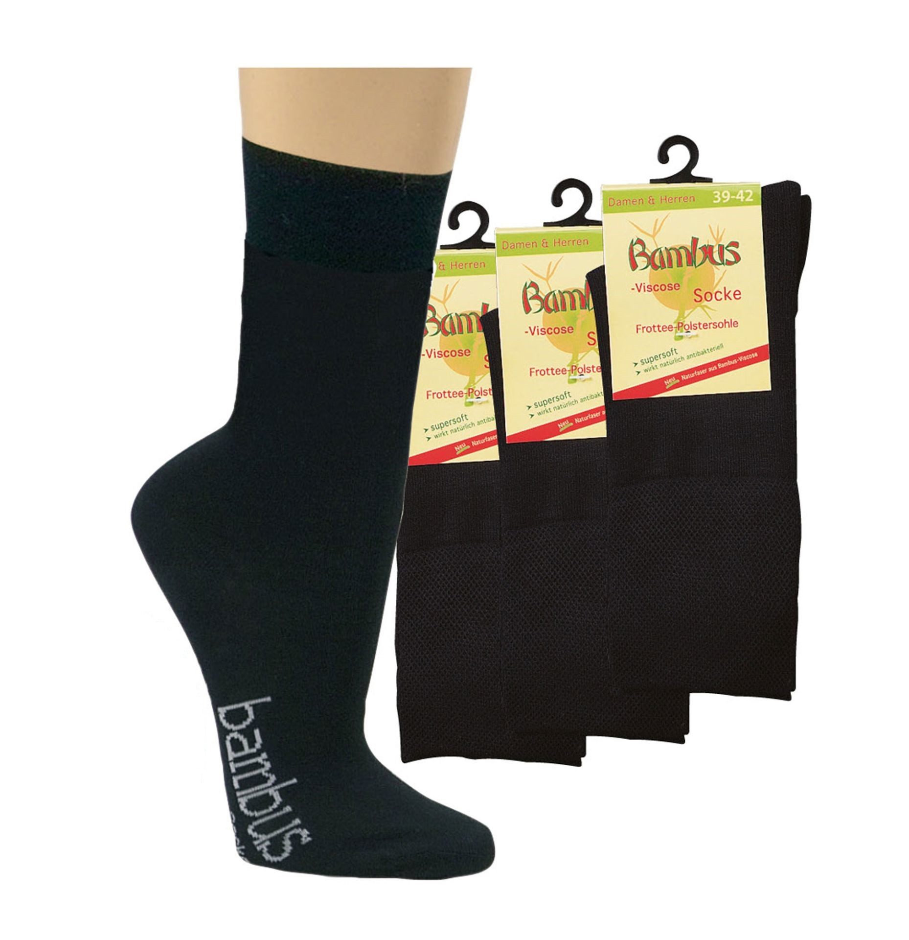 Wowerat Basicsocken 3 Paar Bambus Viskose günstig online kaufen