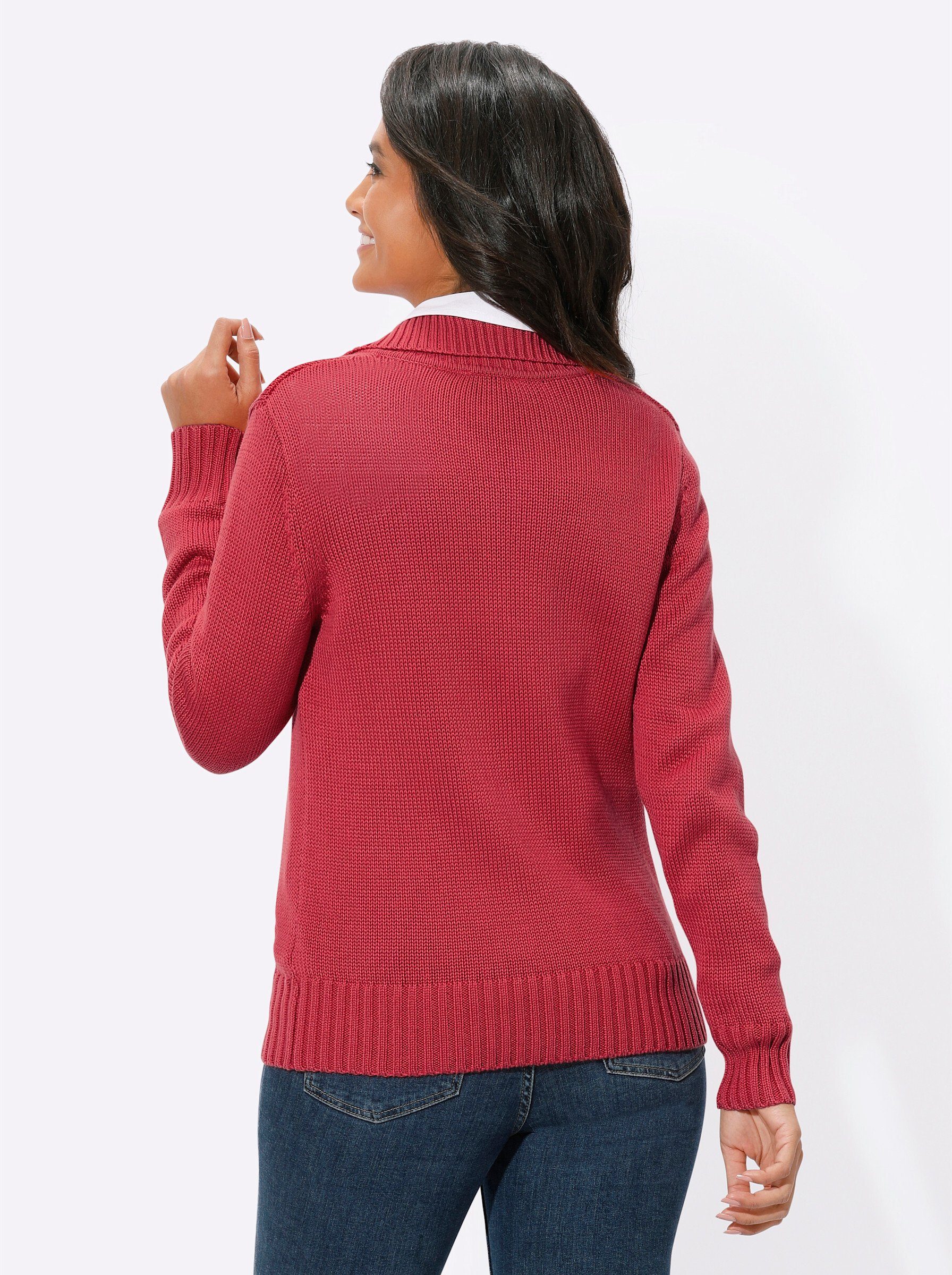 Witt Strickjacke Strickjacke Langarm Materialmix günstig online kaufen
