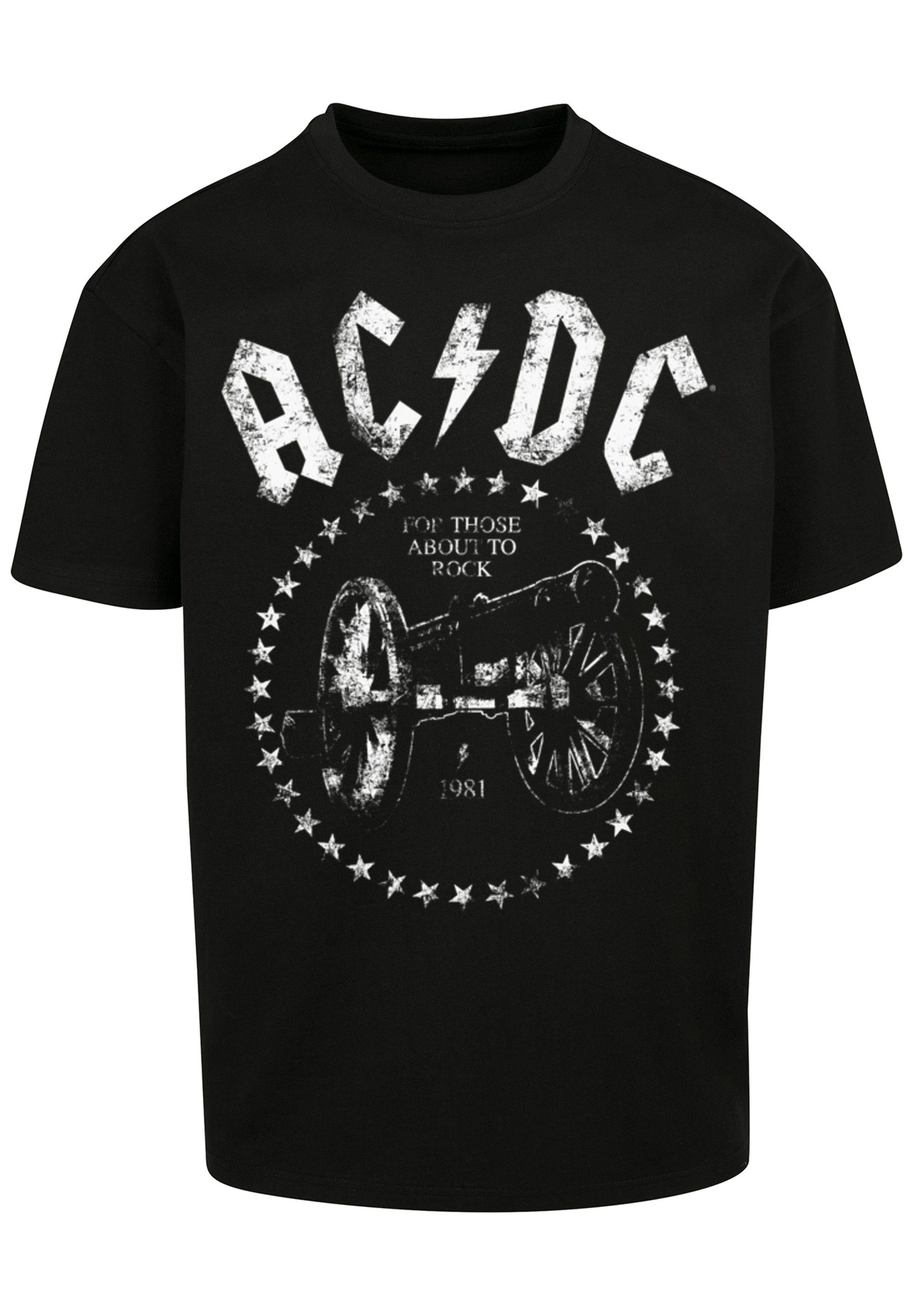 weit ACDC aus, bestellen bitte Fällt eine kleiner PLUS You SIZE We Größe Print, Cannon F4NT4STIC T-Shirt Salute