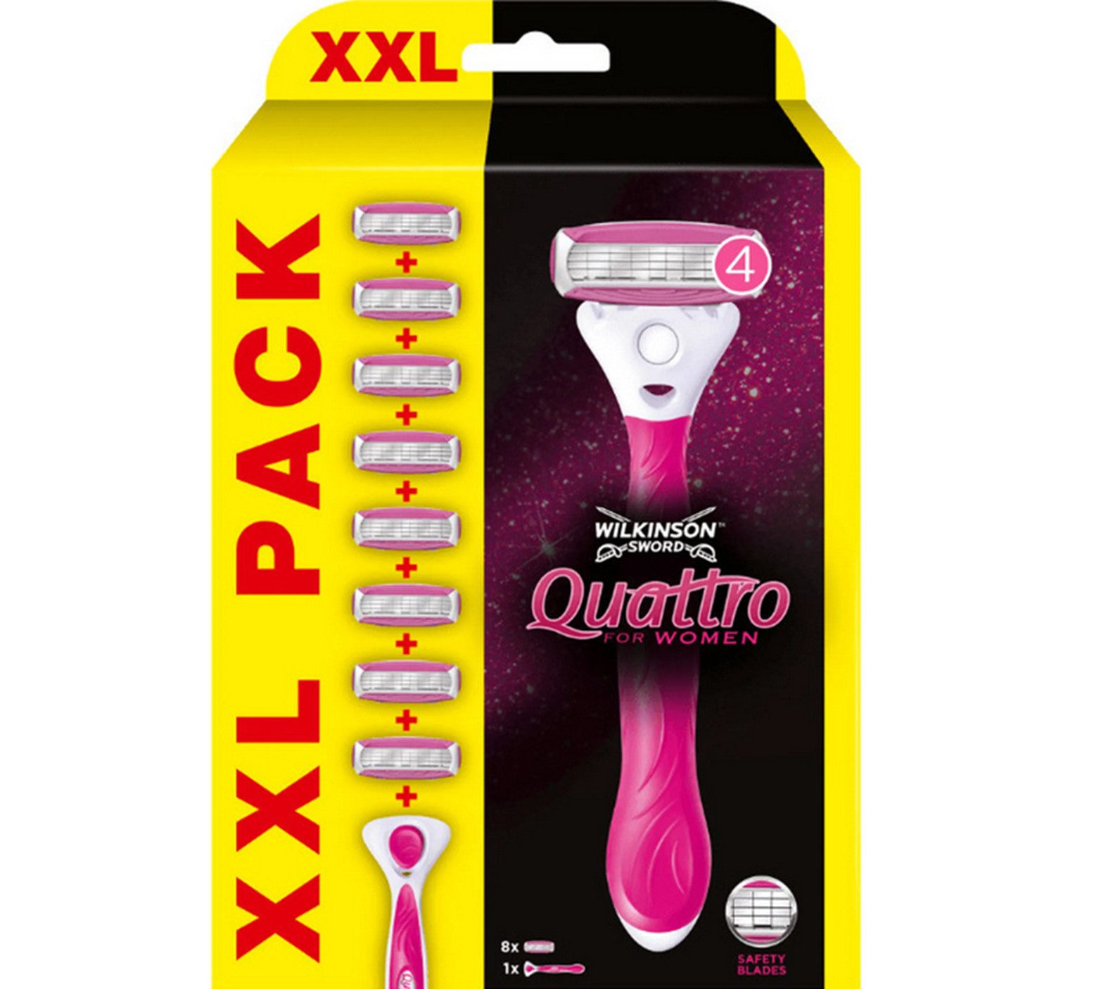 Wilkinson Лезвия для бритвы Quattro for Women, 8-tlg.