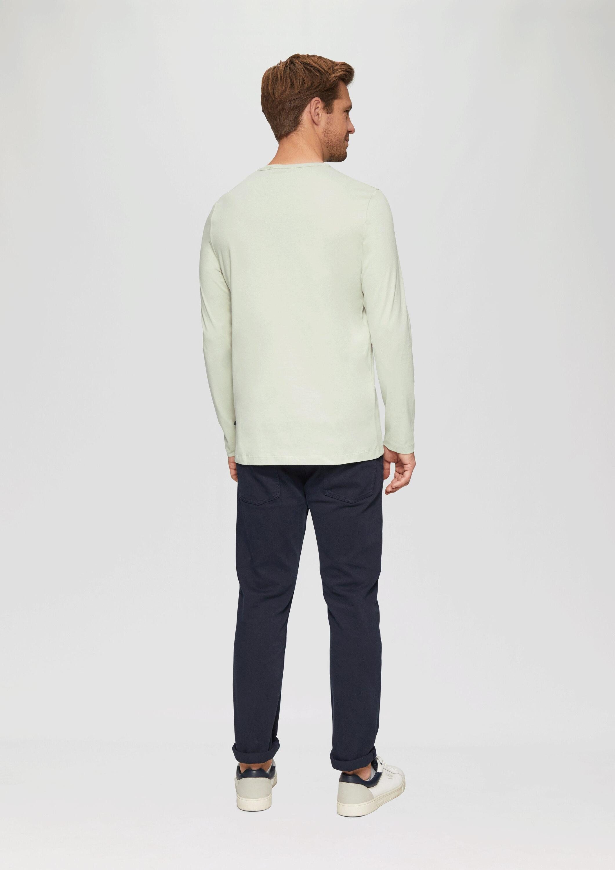 s.Oliver Langarmshirt T-Shirt Softes Langarmshirt aus Baumwolljersey