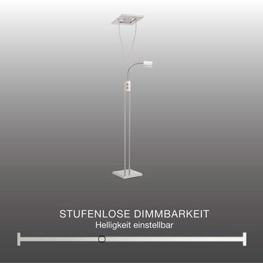 SellTec LED Deckenfluter »HELIA«, doppelter Fluterkopf, dimmbar, flexible Leselampe