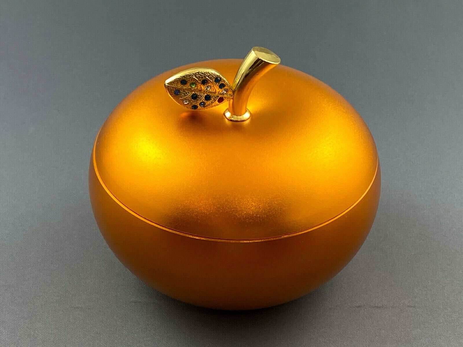 Florissima Aschenbecher besonderers schöner Aschenbecher in Apfel Form Schmuckstück in gold, schönes Schmuckstück für Aufbewahrung mit Deckel