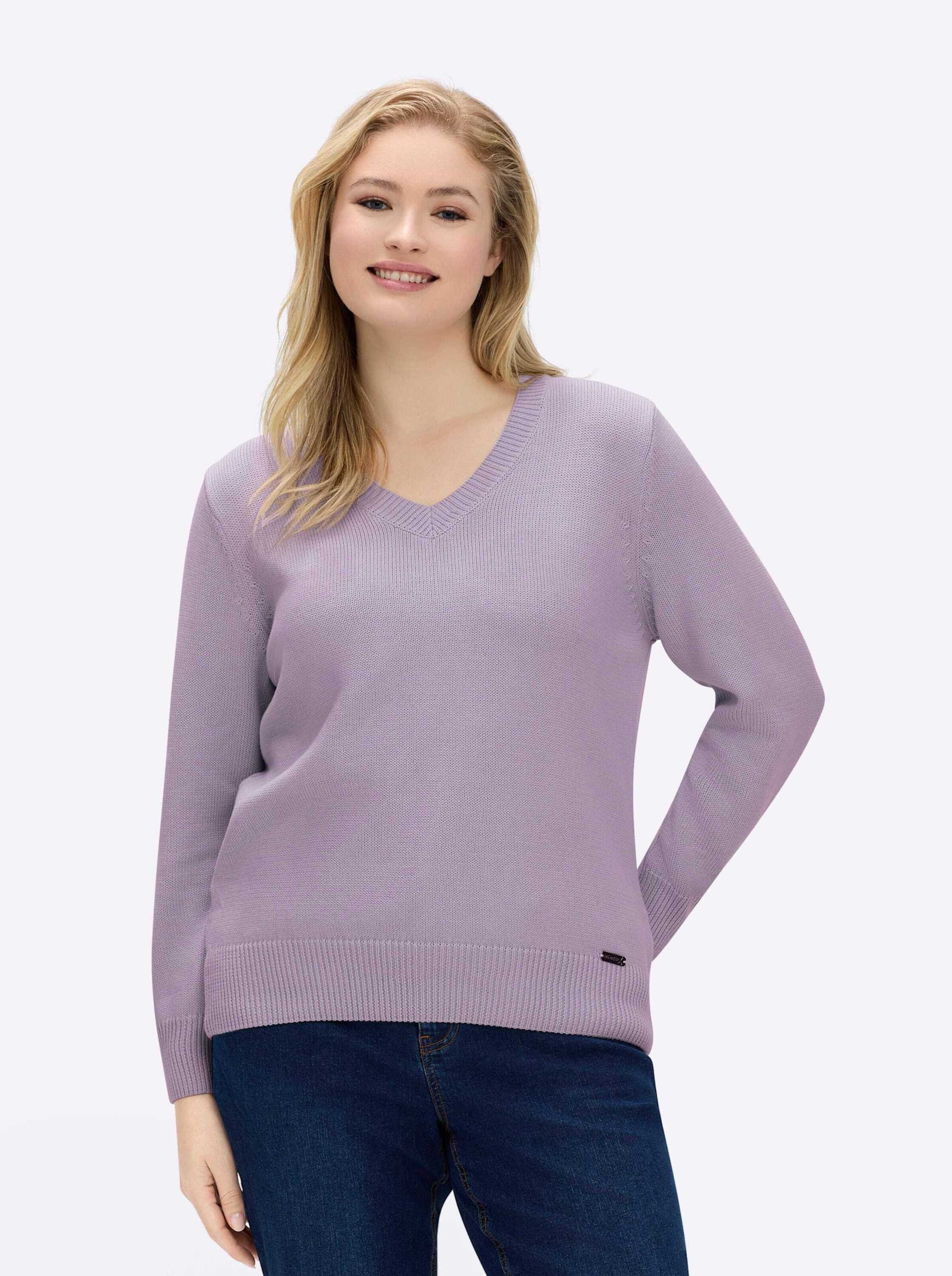 Witt Strickpullover Pullover Langarm Materialmix