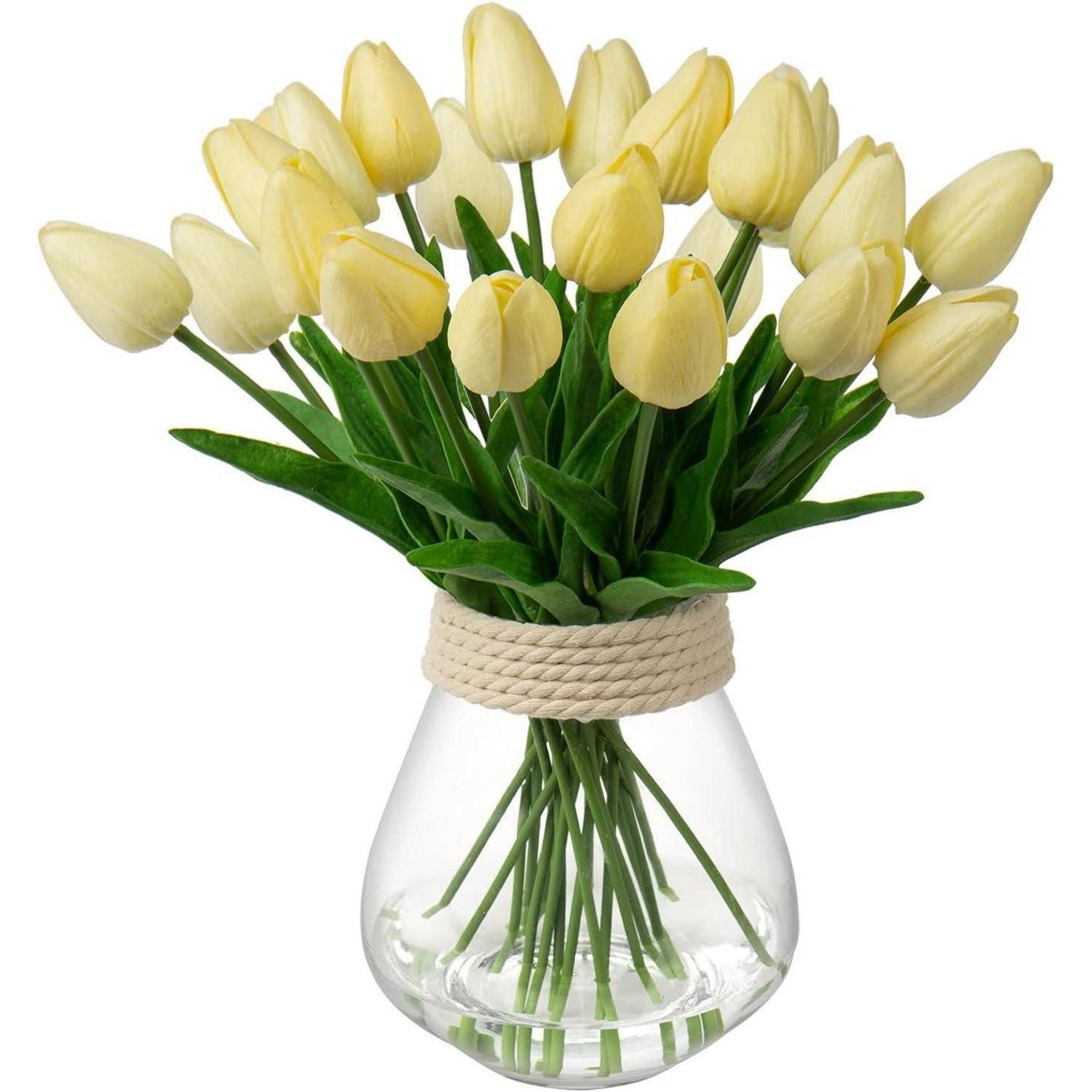 Kunsttulpe 20 Stück Tulpen Künstlich Real-Touch