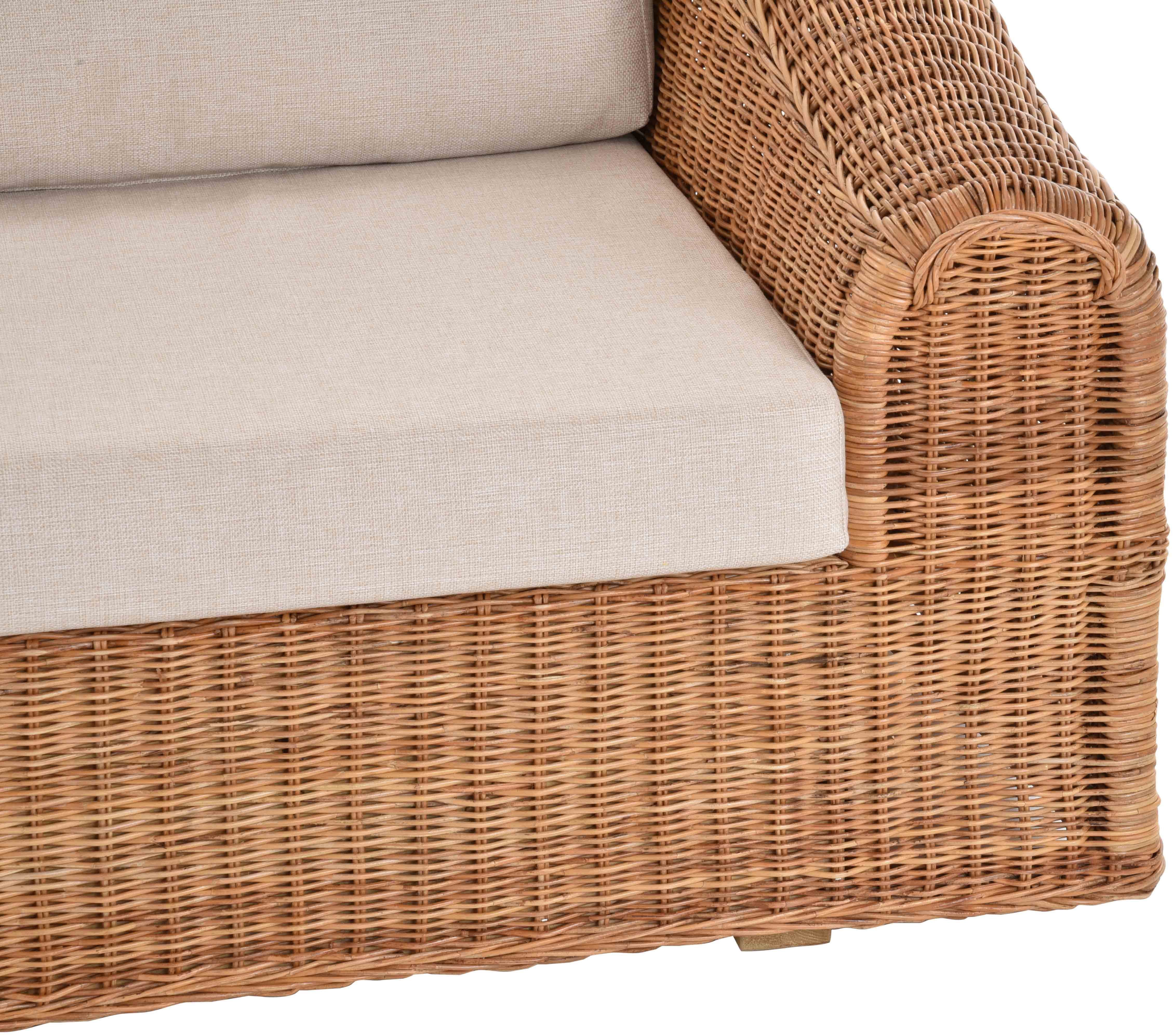 Krines Home Schlafsofa Rattan Schlafsofa Rattansofa mit SchlafFunktion