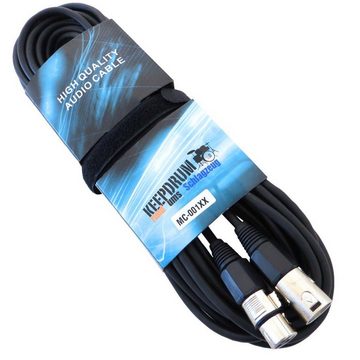 keepdrum 5x 10m MC-001XX Mikrofonkabel Set XLR Audio-Kabel