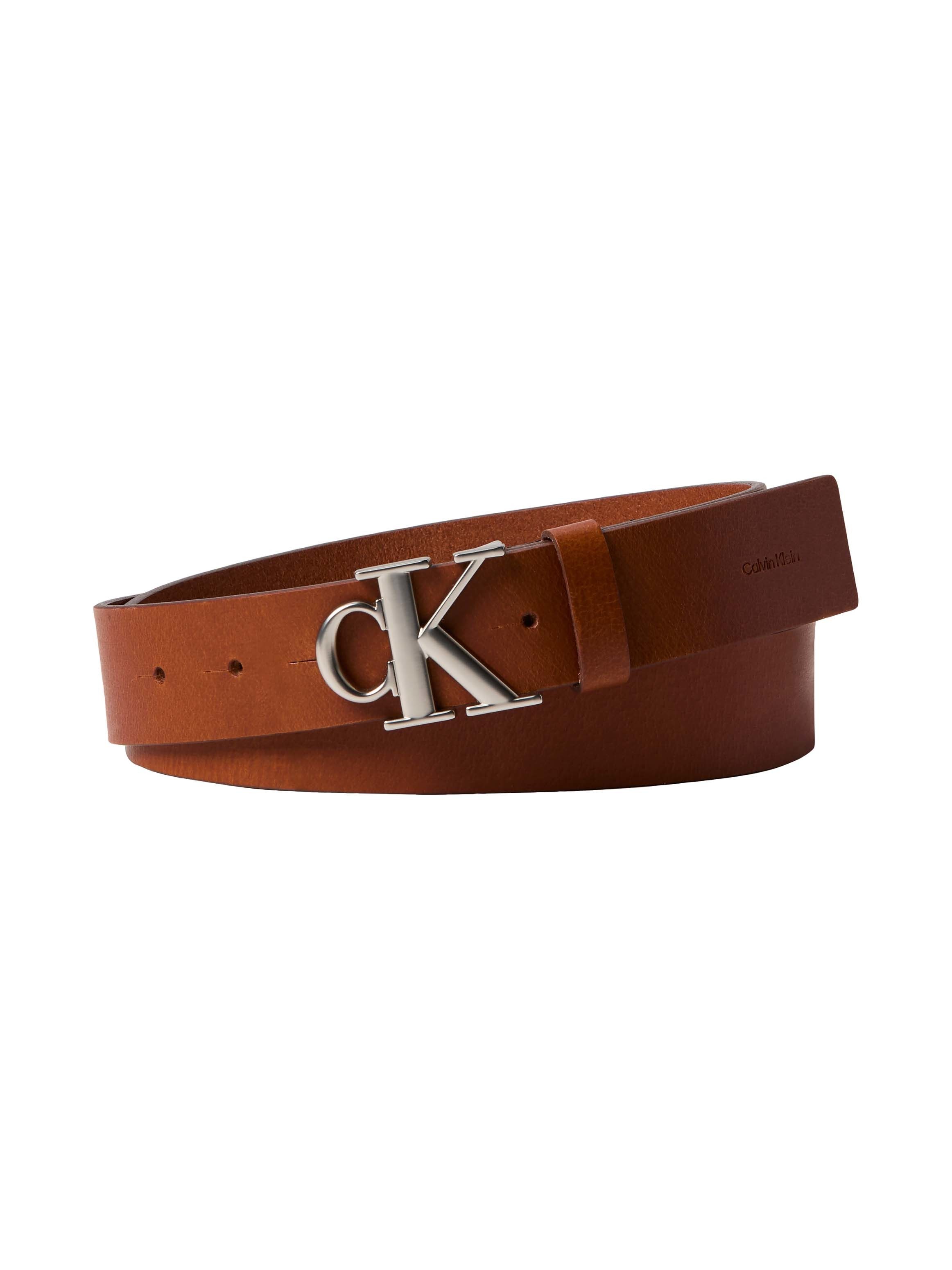 Calvin Klein Ledergürtel CK BUCKLE SMOOTH 35MM Größenverstellbar mit Metallschließe