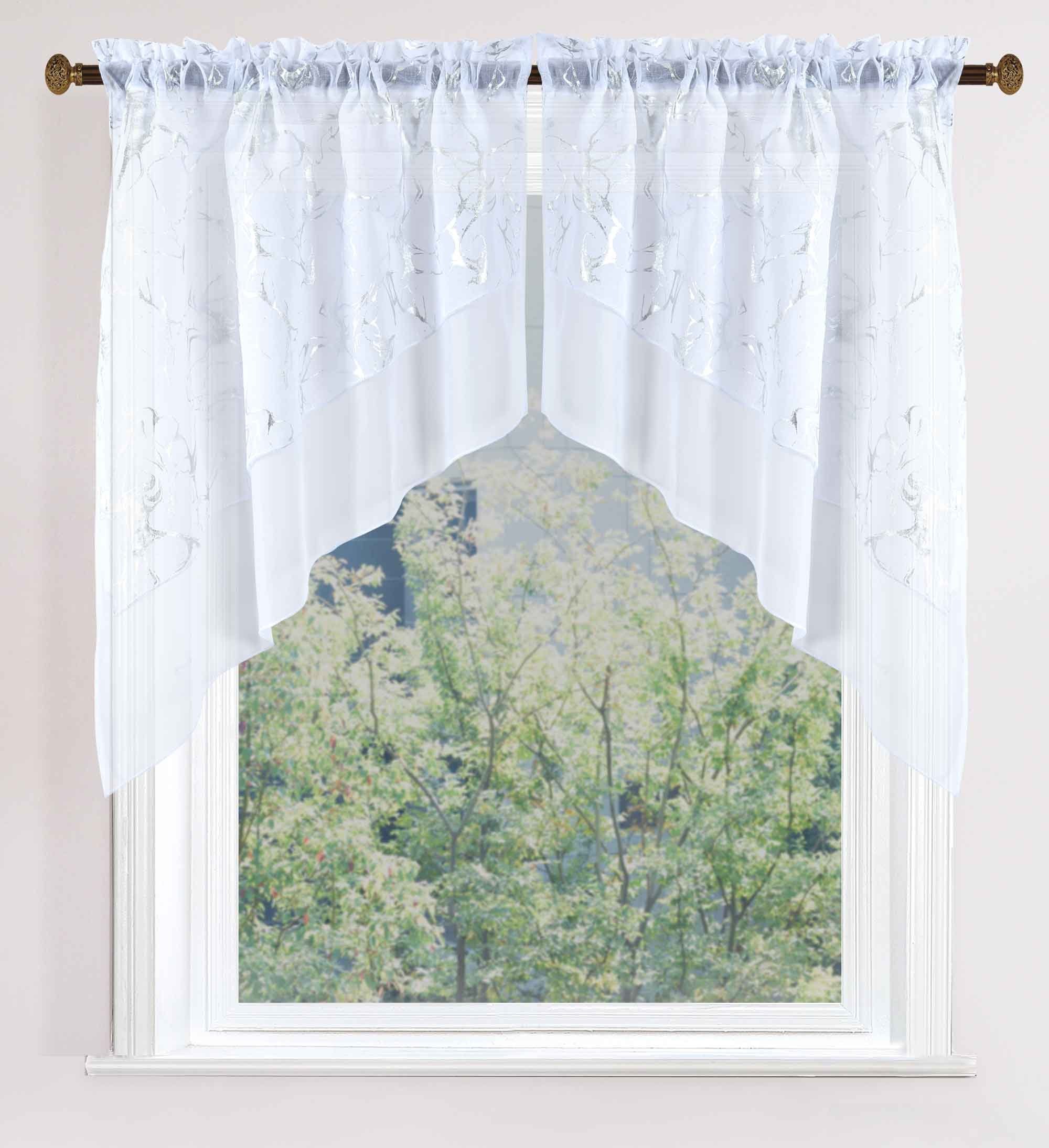 Gardinenbox Scheibengardine (2 St), Stangendurchzug, transparent, Voile, 2e günstig online kaufen