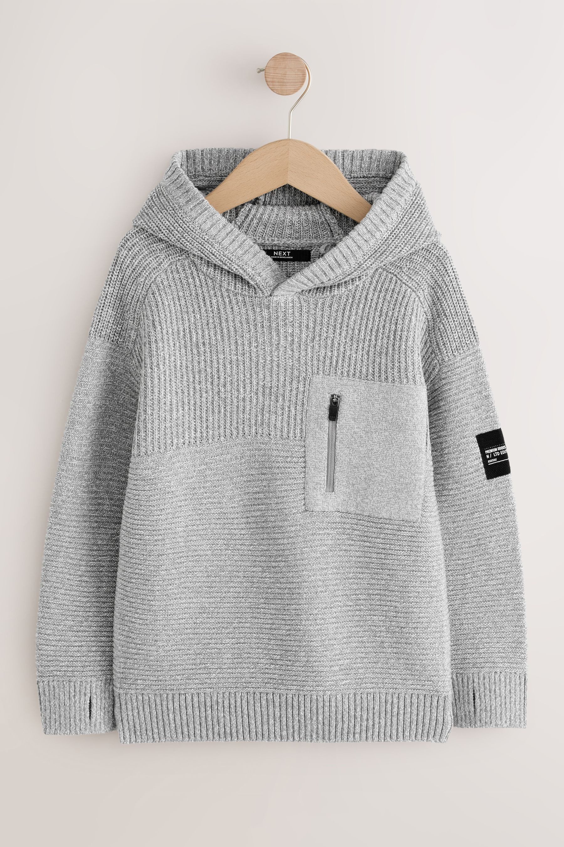 Next Kapuzenpullover Gestricktes Utility-Kapuzensweatshirt (1-tlg)
