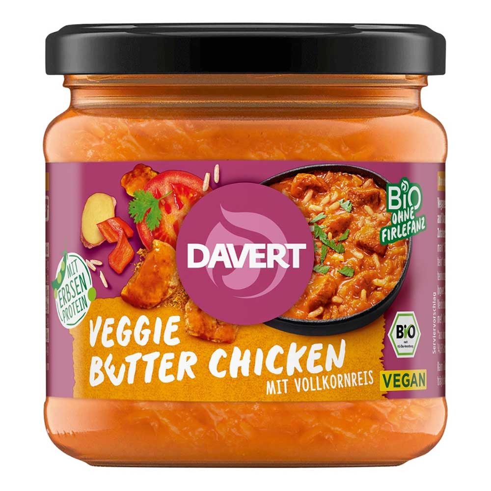 Davert Fertiggericht Veggie - Better Chicken mit Reis Glas 320g