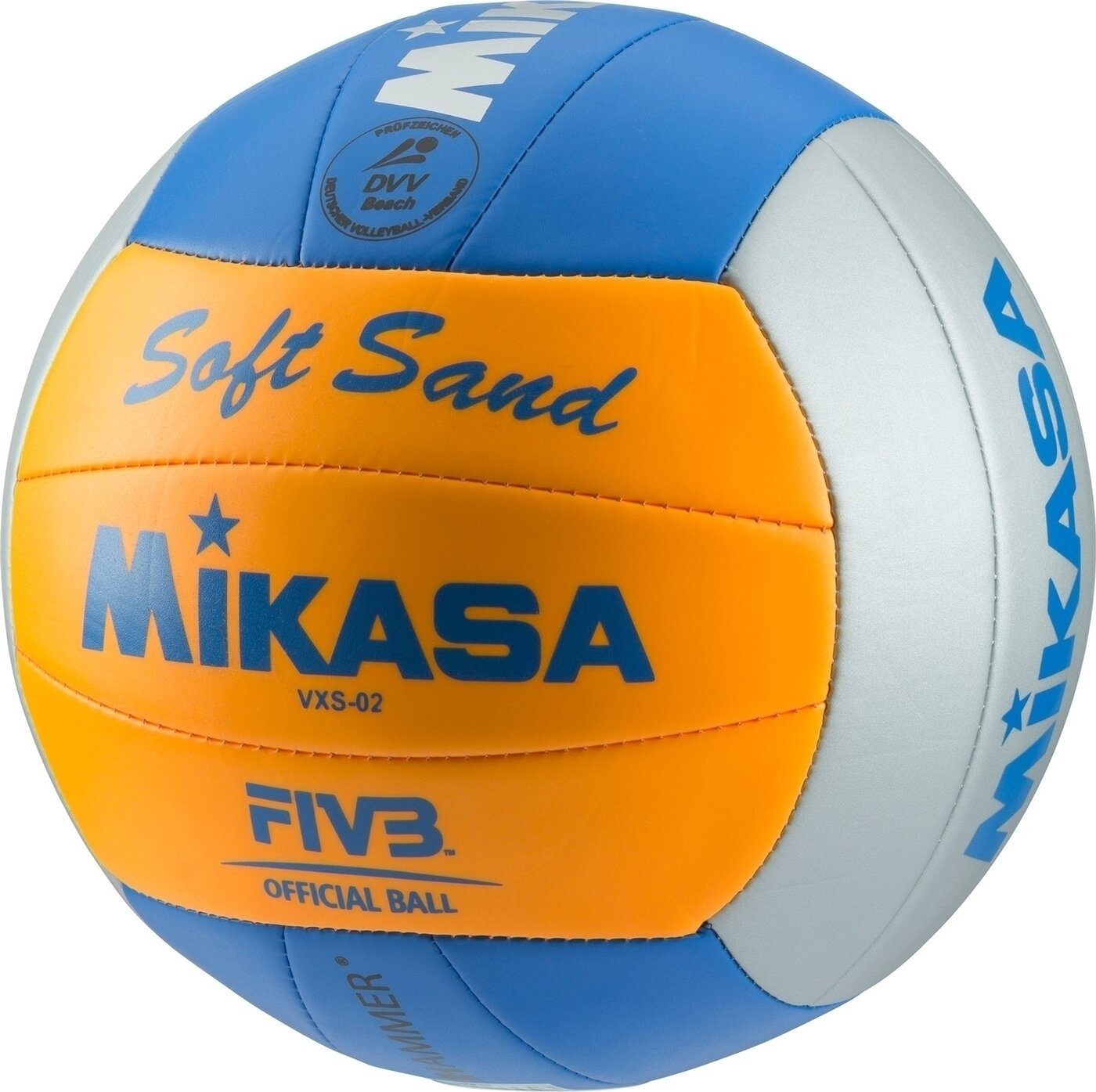 Soft Beach-Volleyb. VXS-2 Mikasa Beachvolleyball Sand GRAU/ORANGE/BLAU