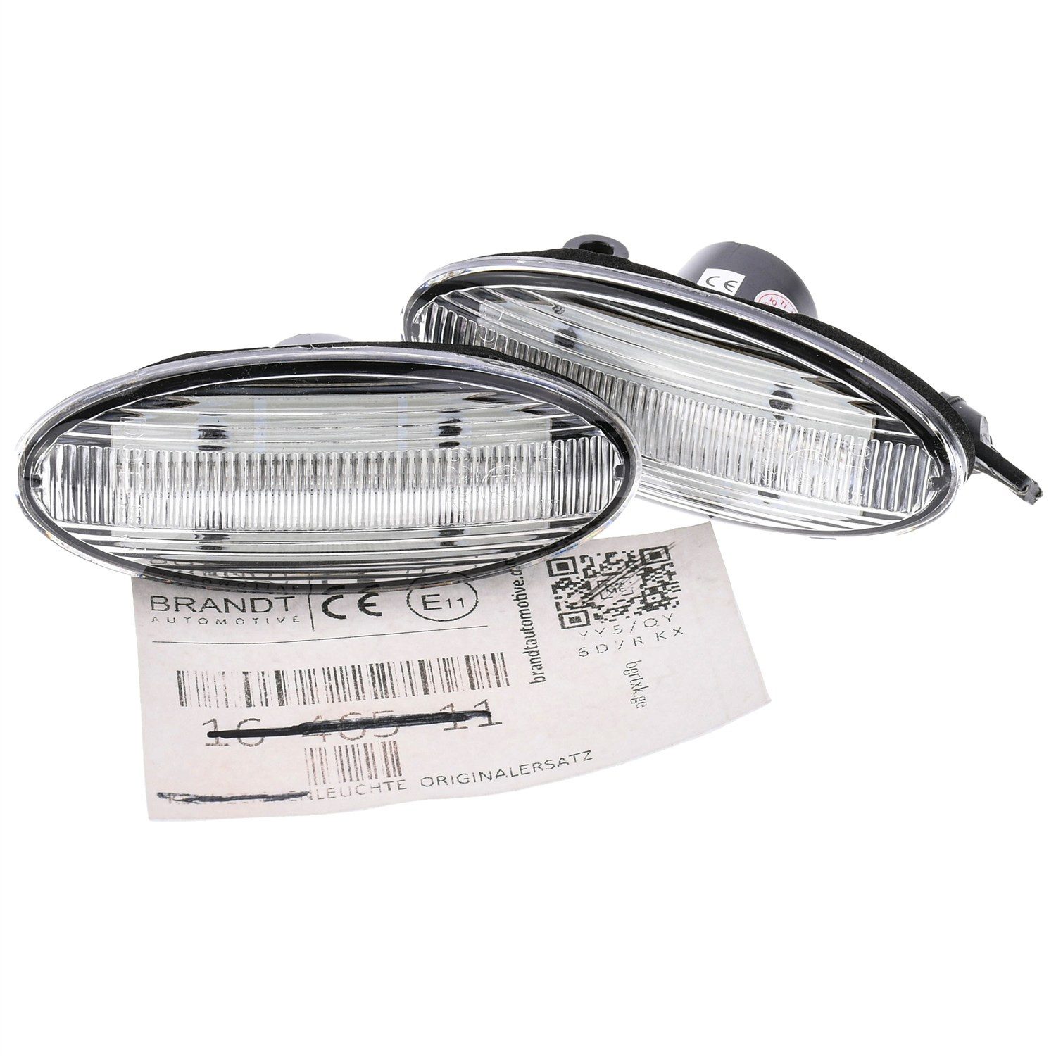 BRANDT AUTOMOTIVE KFZ-Ersatzleuchte Auto Seitenblinker Set LED Kotflügel Blinker + Kabel Weiss, für Nissan Cube III Z12 (09-14); Juke I F15 (Bis FCL) (10-14); Lea...