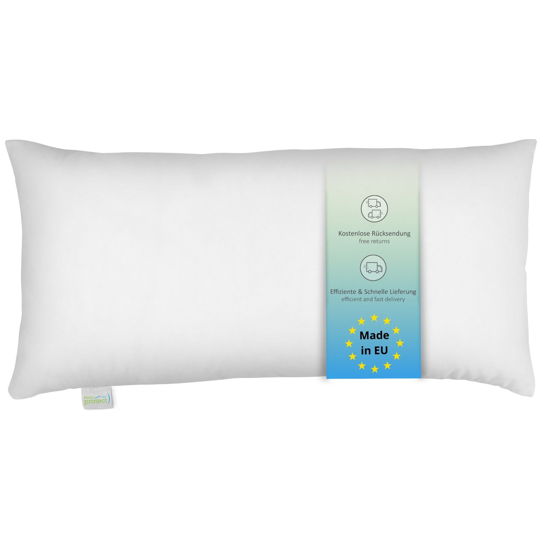 Bodyprotect Kopfkissen ECOLine, Füllung: 100% Polyester, Bezug: 100% Mikrofaser, Seitenschläfer, Rückenschläfer, Bauchschläfer, softes, allergikerfreundliches Material, hochwertig und anschmiegsam