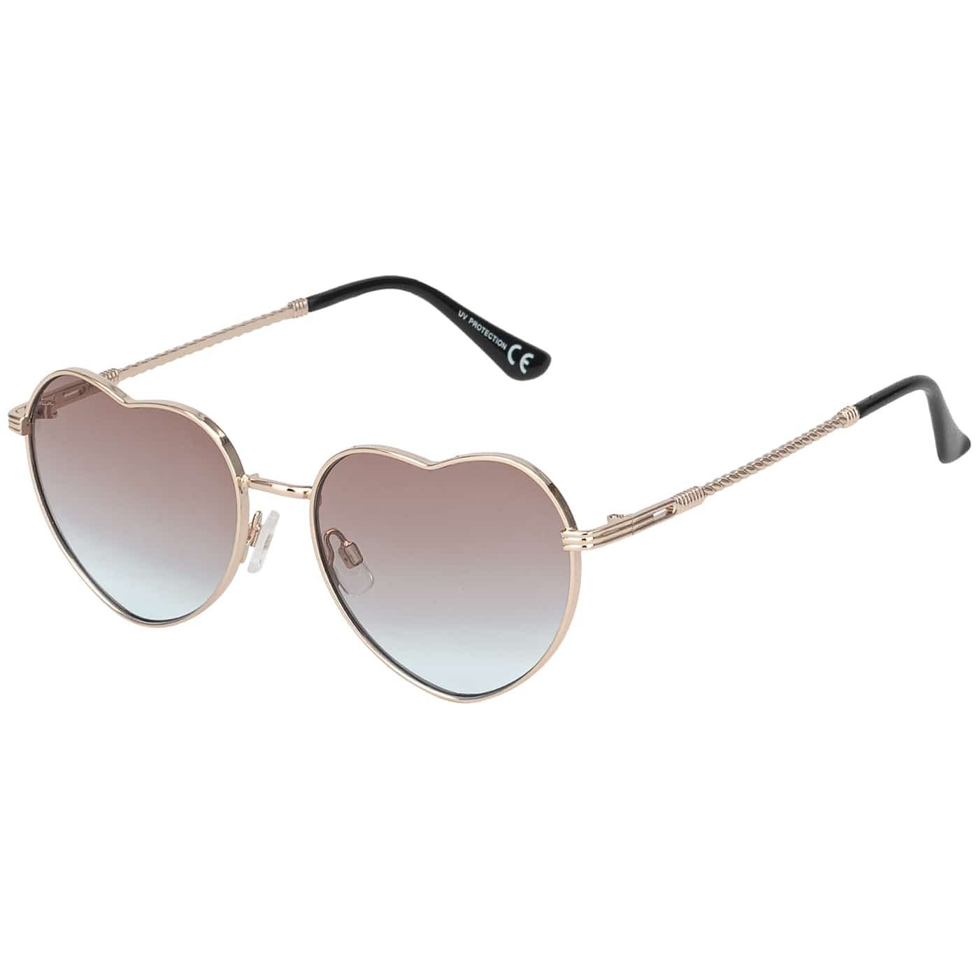 Designer (1-St) blau-rosa blau-rot, lila-braun, und BEZLIT Form Sonnenbrille Eyewear Linsen Damen Herz Sonnenbrille mit braun-blau grün-rosa,