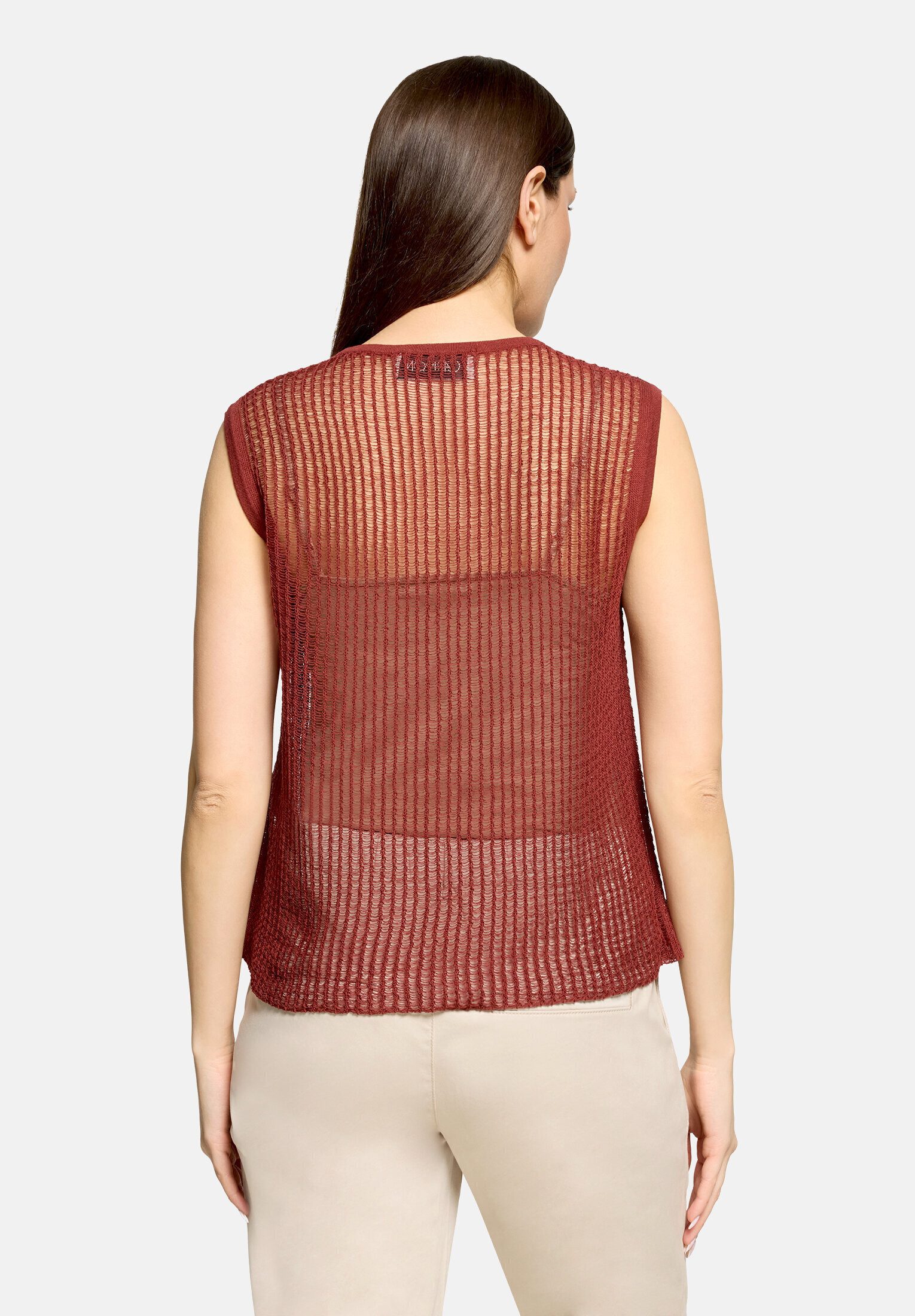 Cartoon Stricktop Damen mit Rundhalsausschnitt