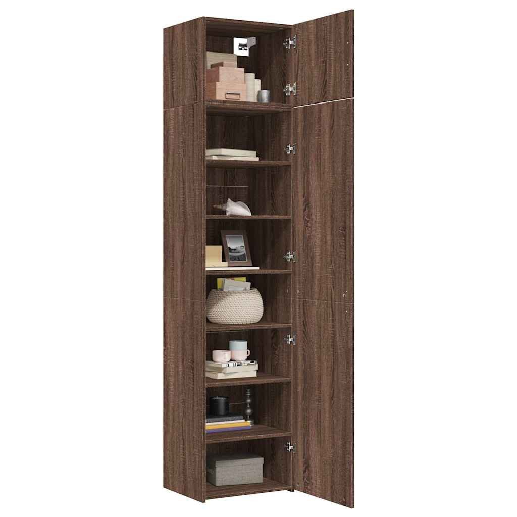 vidaXL Sideboard Hochschrank Schmal Eichen-Optik 50x42,5x225 günstig online kaufen