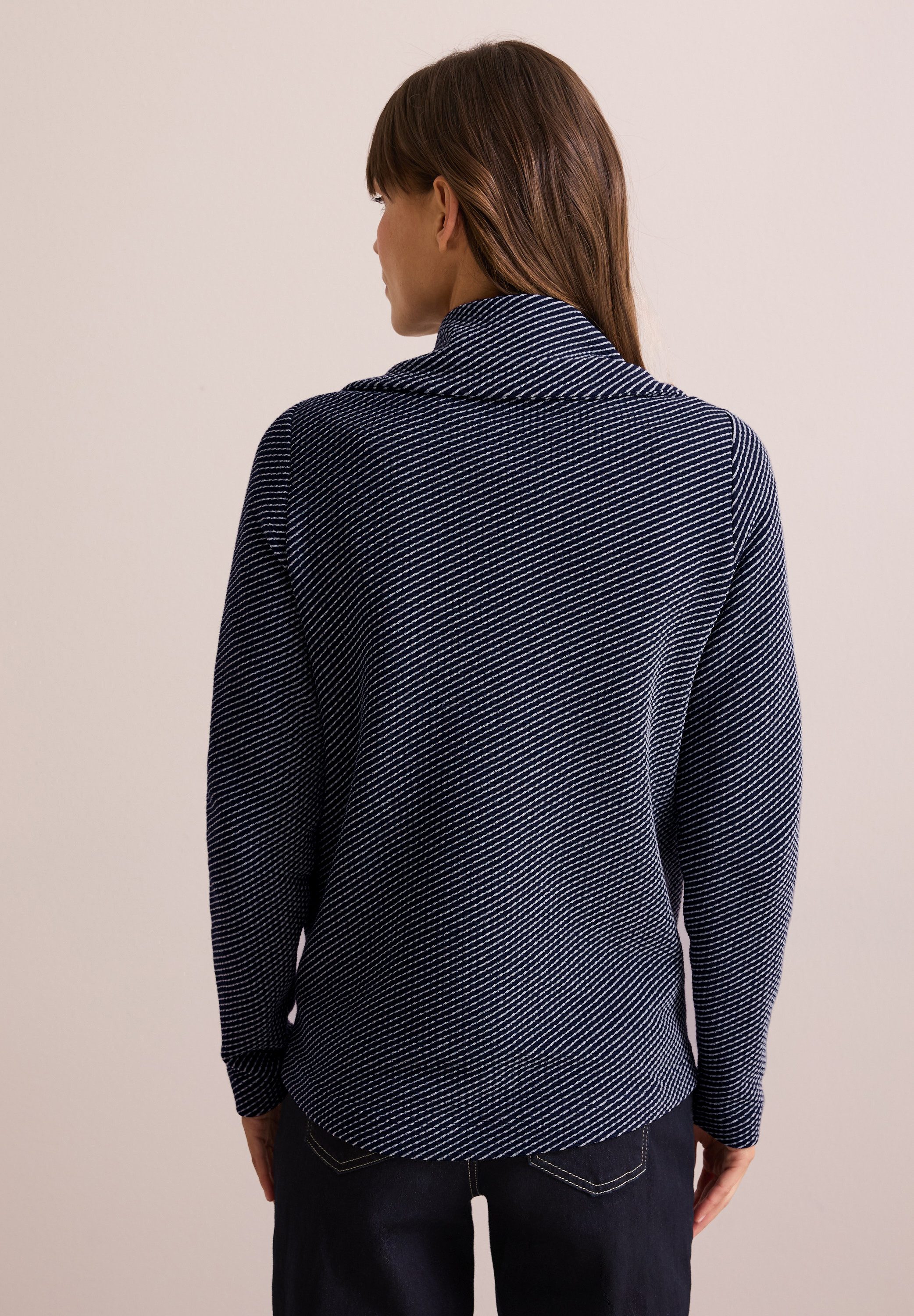 CECIL Cardigan mit Tunnelzugband am Kragen günstig online kaufen