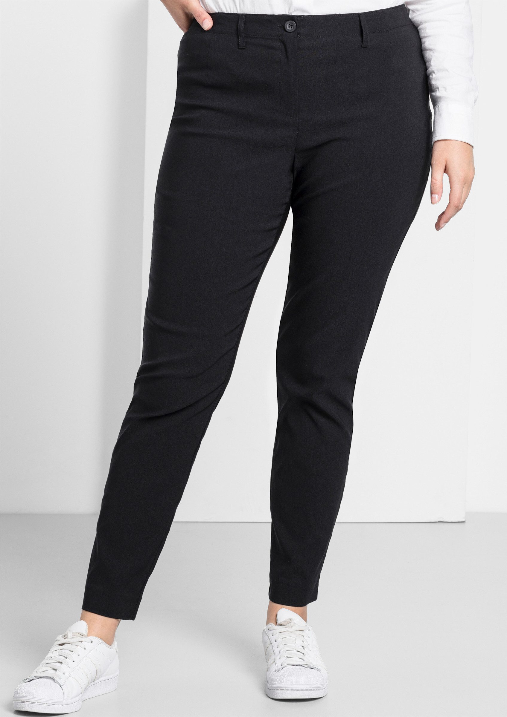 Sheego Jerseyhose Stretch-Hose knitterarm und pflegeleicht