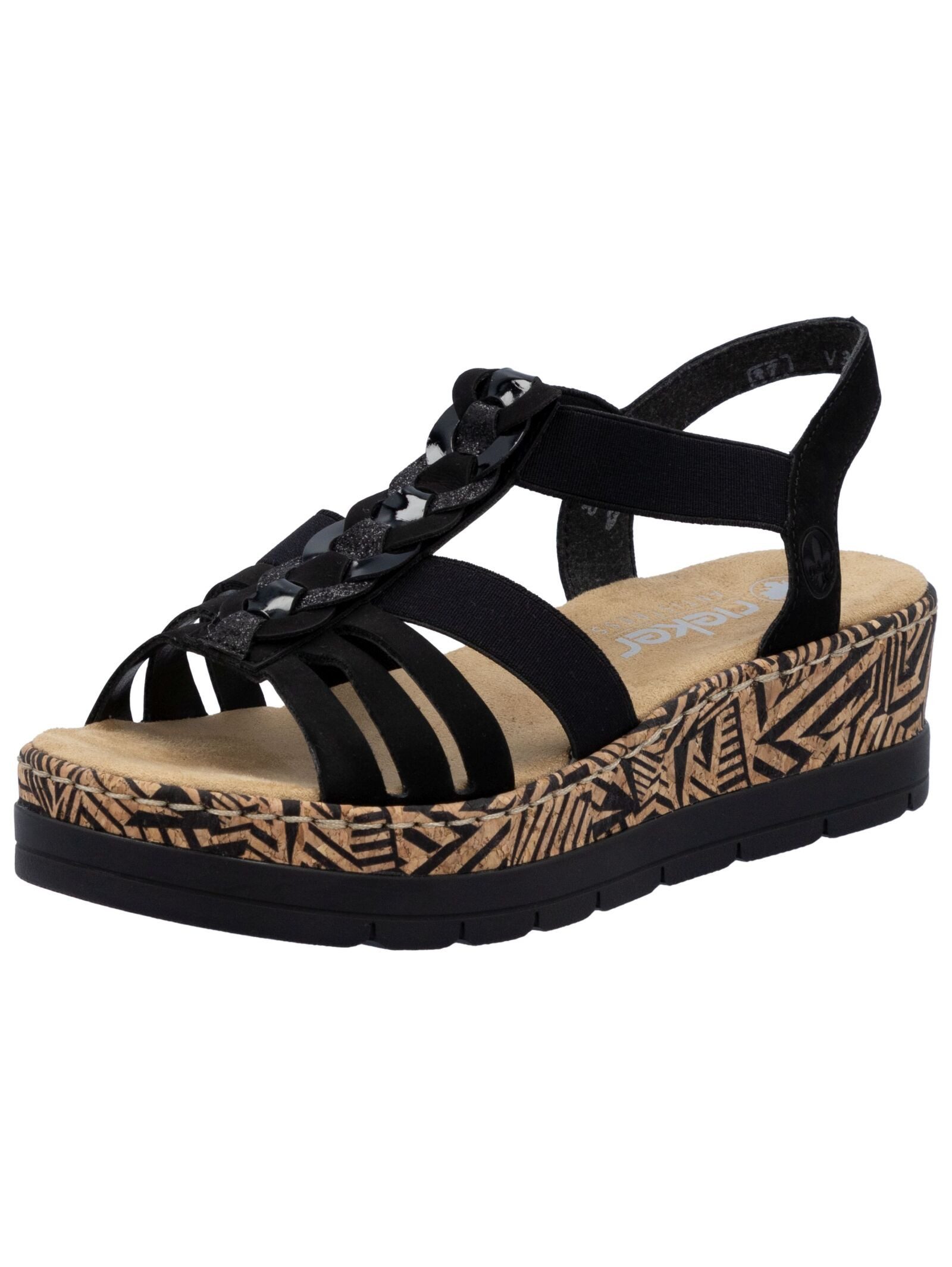 Rieker Rieker Sandalen Lederimitat Keilsandalette