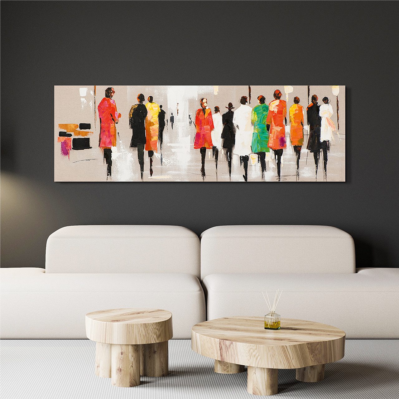 ArtUniverse Gemälde Modenschau 50 x 150 cm, Menschenmotiv