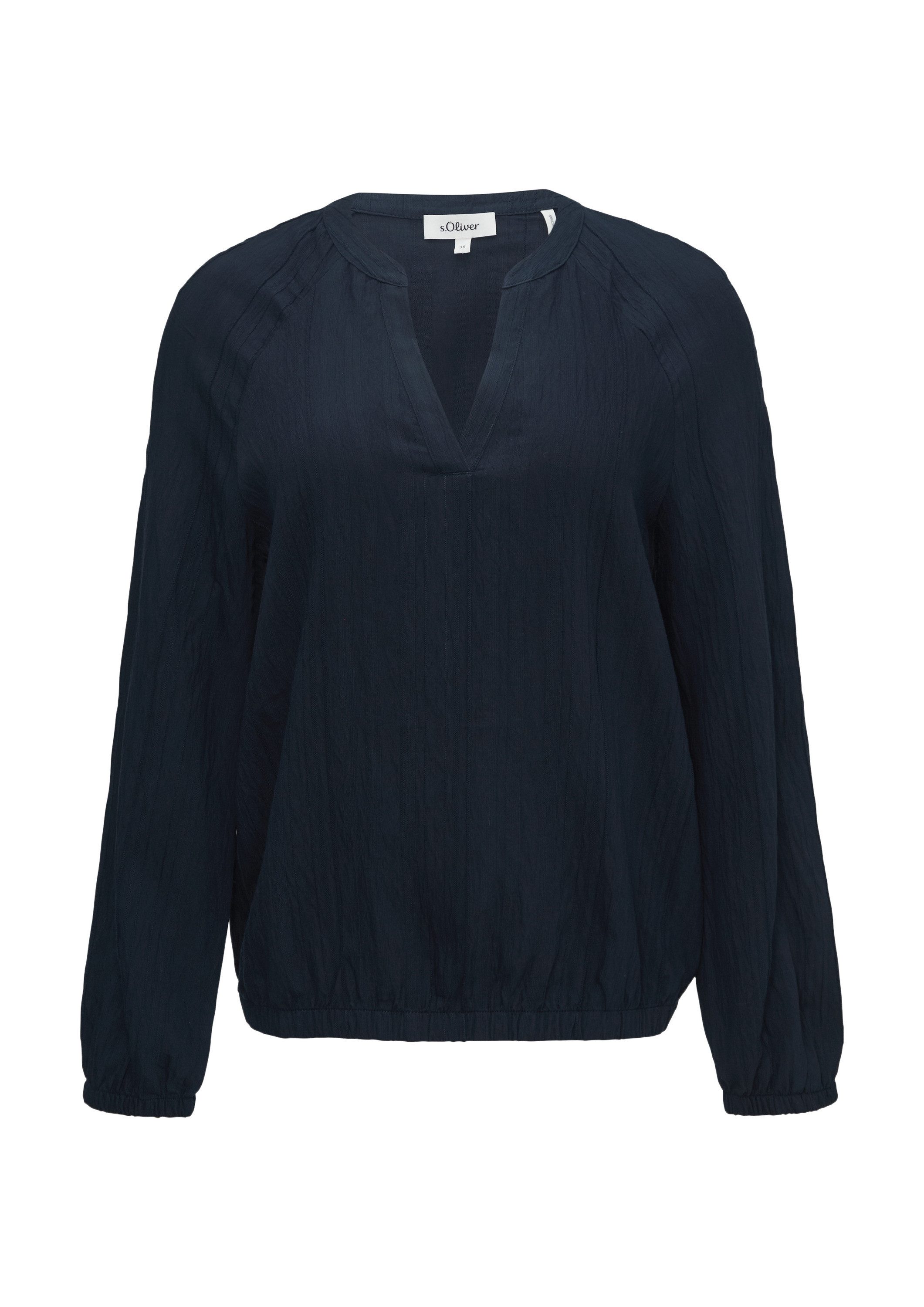 s.Oliver Langarmbluse Bluse Bluse mit Strukturstreifen günstig online kaufen
