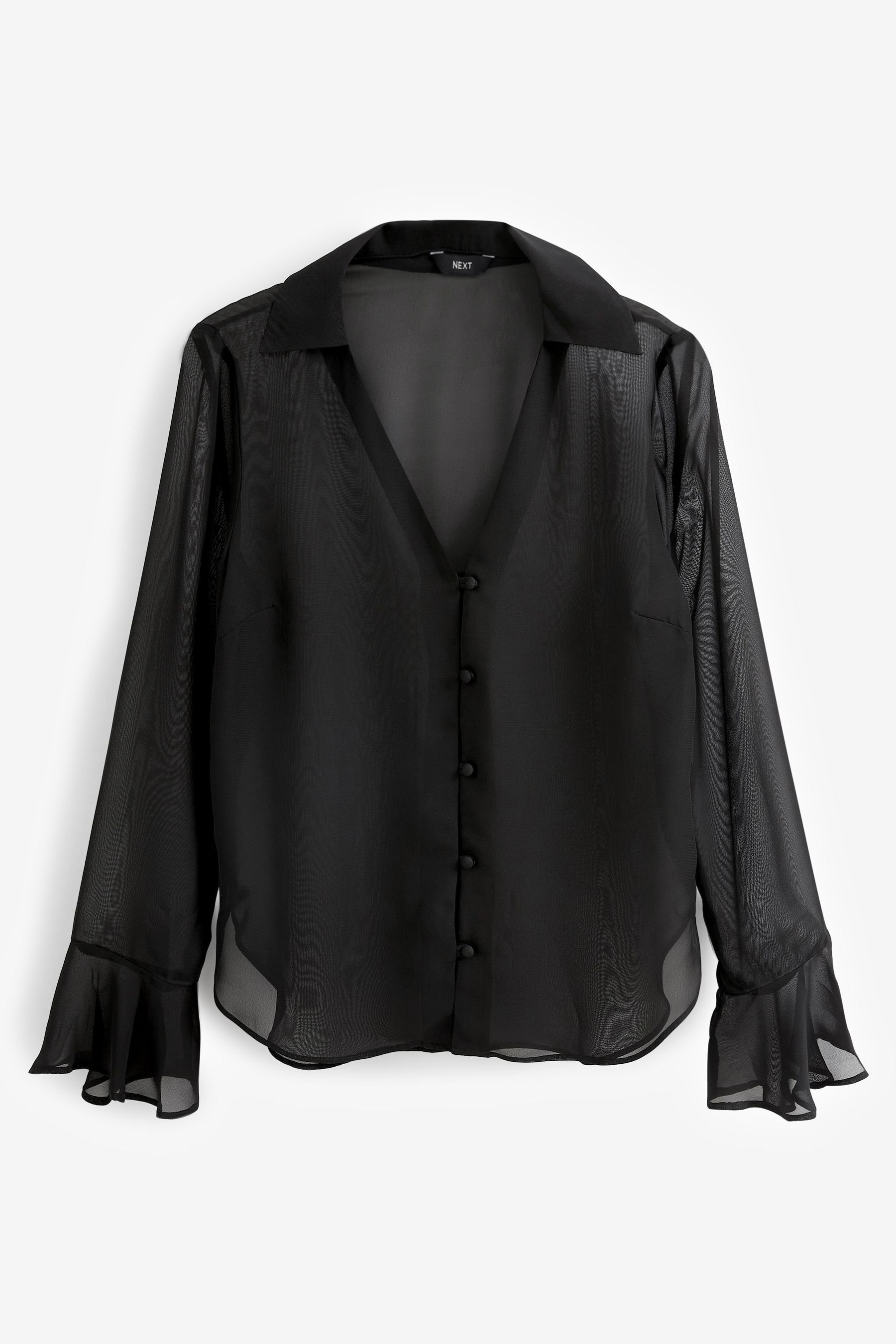 Next Langarmbluse Langärmelige Schluppenbluse mit V-Ausschnitt (1-tlg)