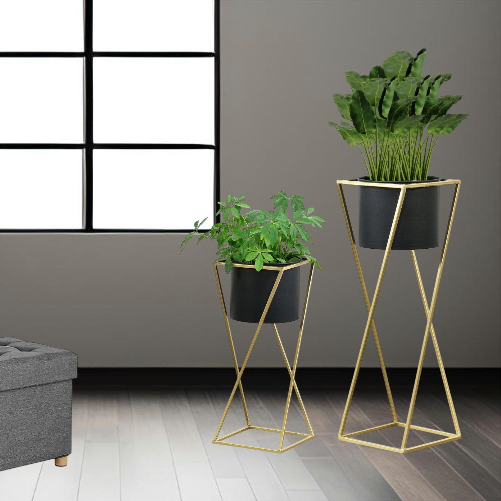 Blumenständer Blumenständer Pflanzgestell Pflanzständer Blumentopfhalter 2er Set