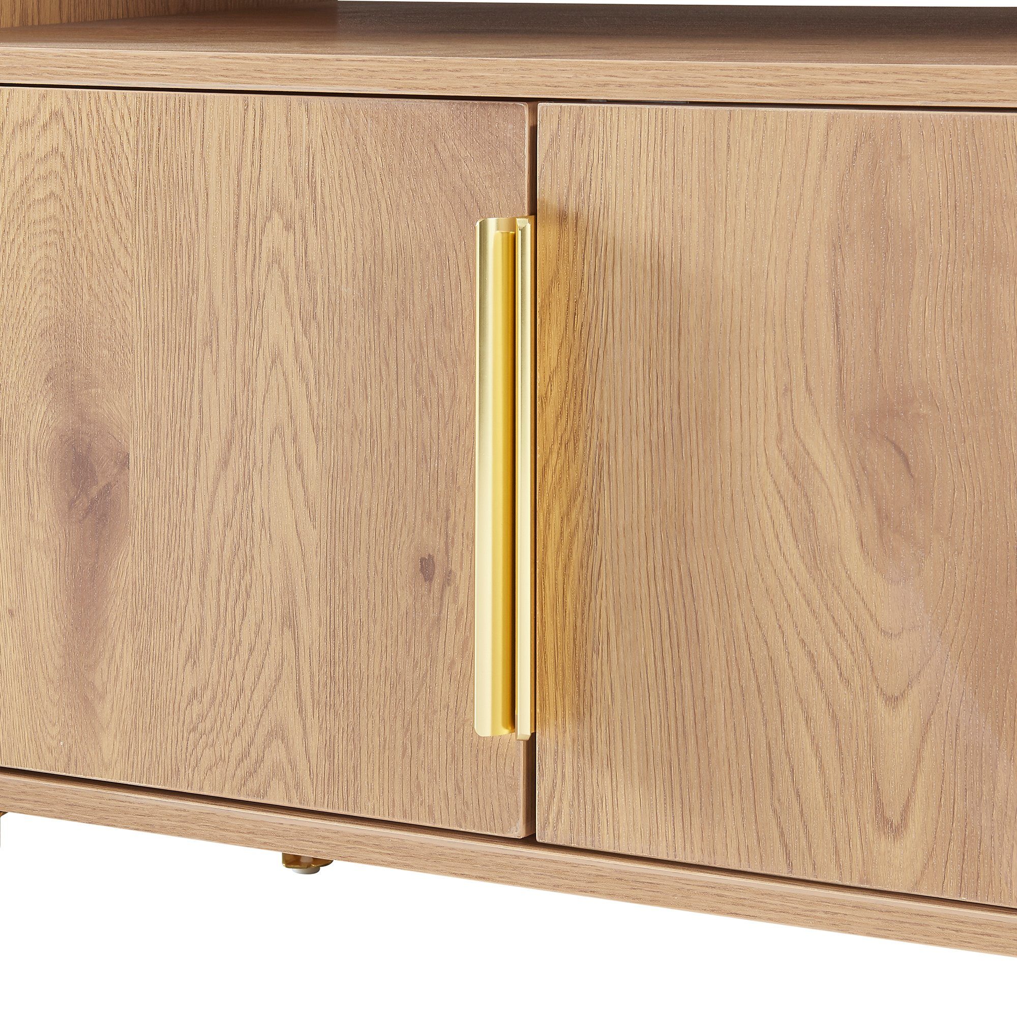 Celya TV-Schrank mit 2 offenen TV-Ständer 147x40x64cm Sideboard, Fächern