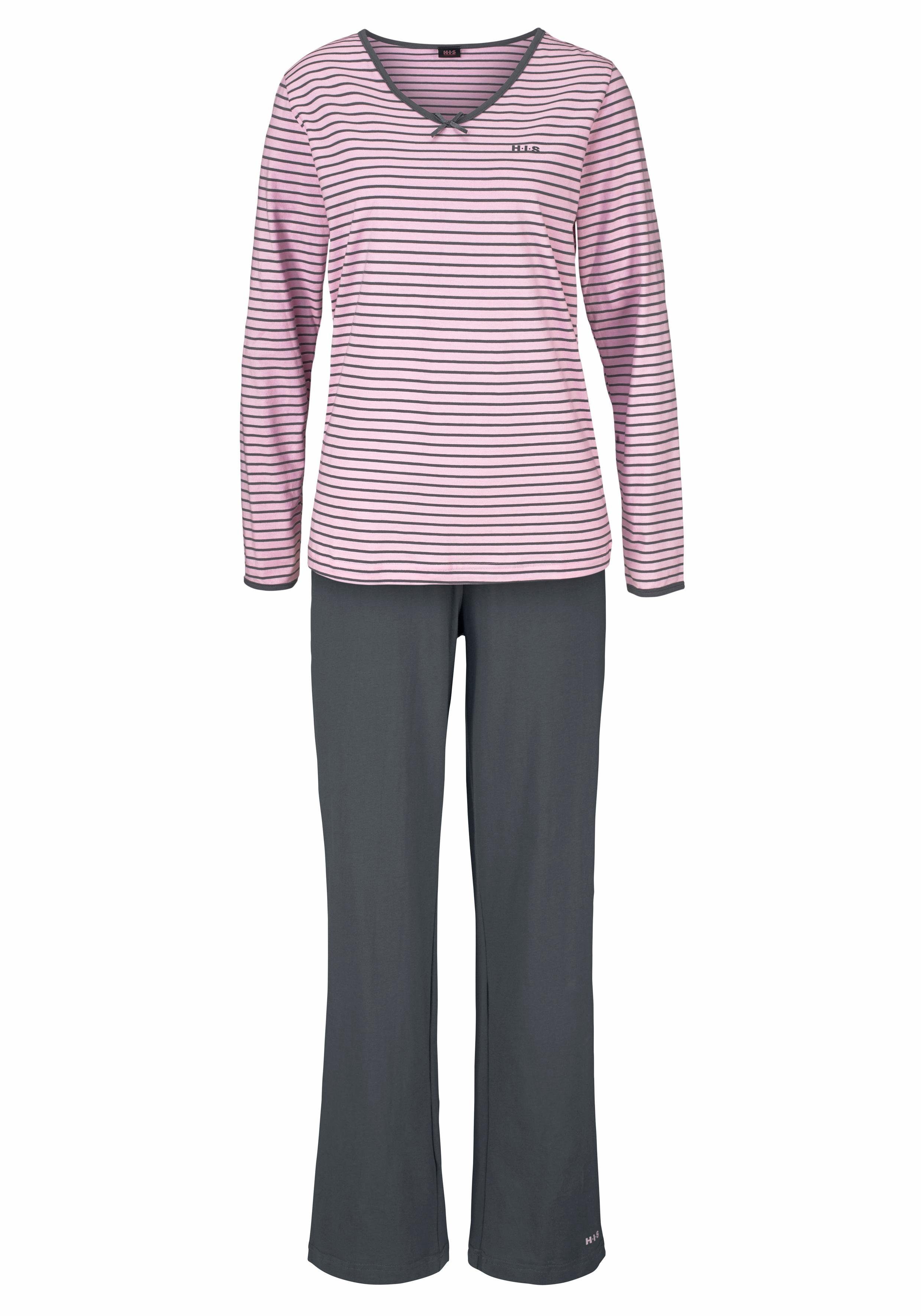 H.I.S Pyjama (Set, 2 tlg., 2-teilig) mit garngefärbten Streifen günstig online kaufen