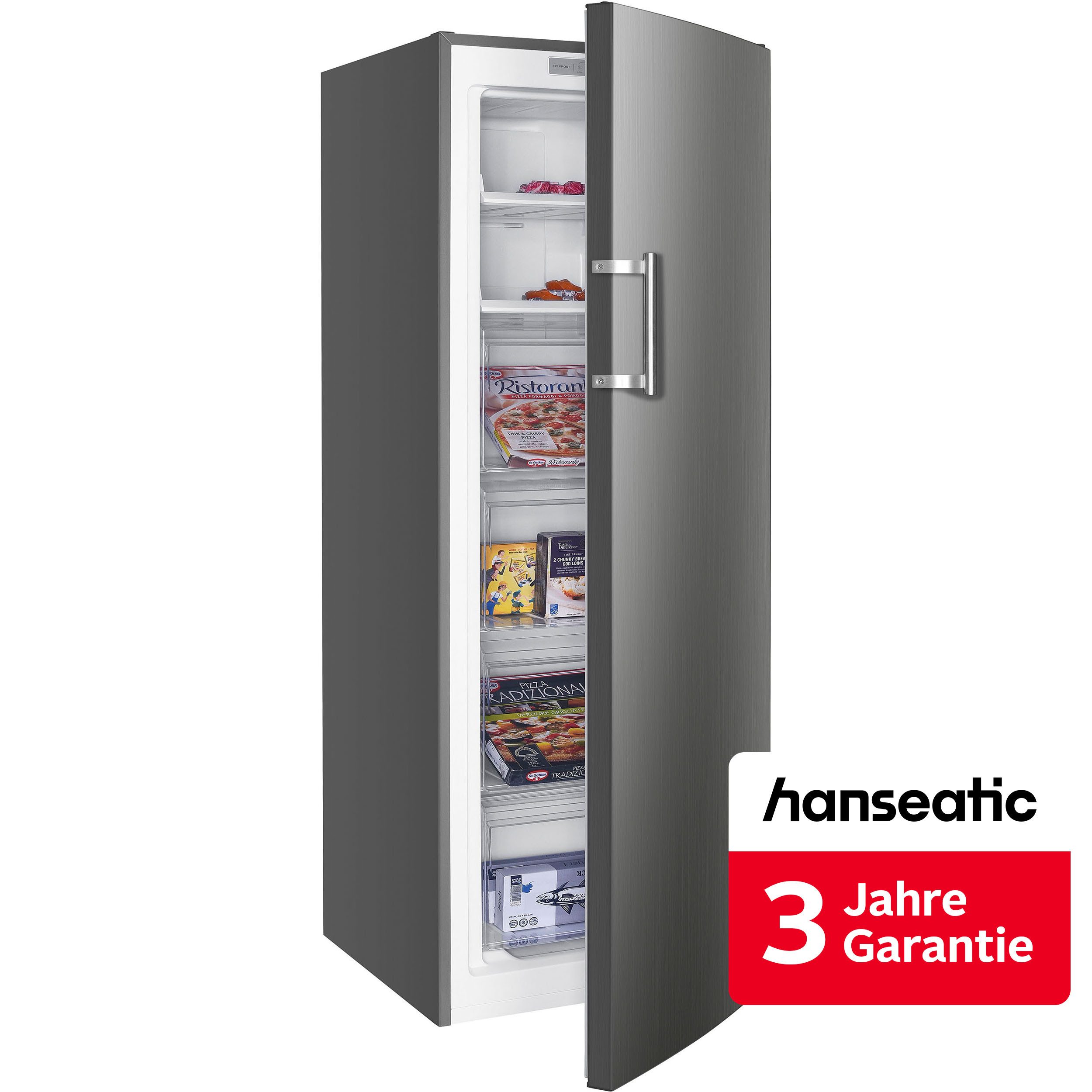 Hanseatic Gefrierschrank HGS17154DNFI, 170,5 cm hoch, 54 cm breit, inkl. 3 Jahre Herstellergarantie