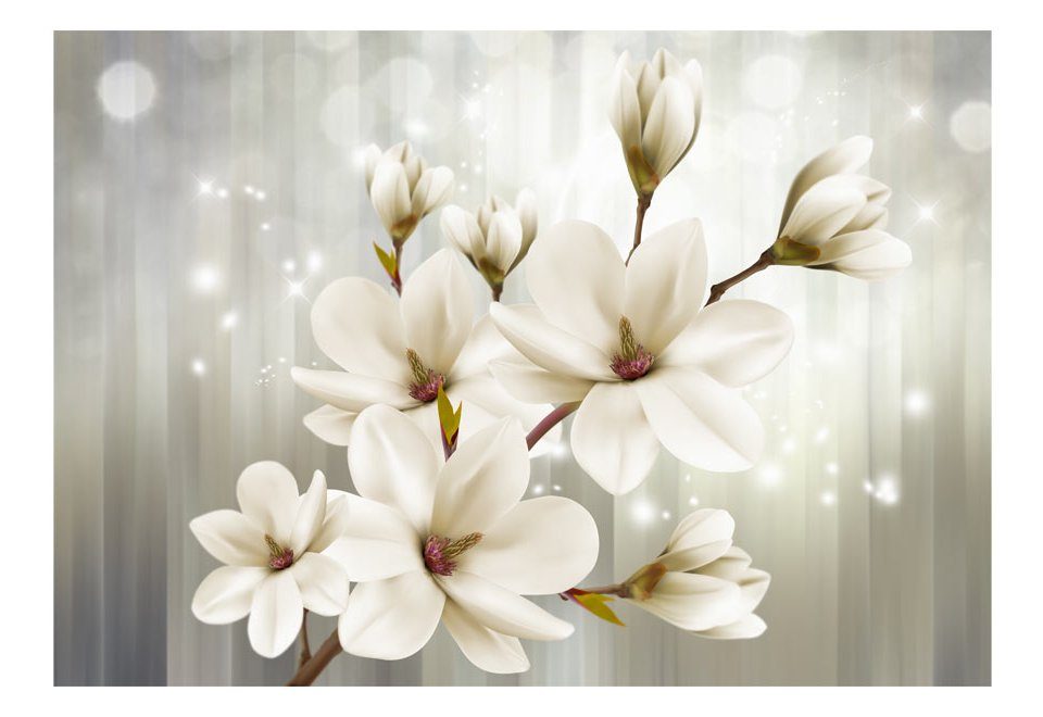 Vliestapete halb-matt, Design Tapete m, lichtbeständige 1x0.7 KUNSTLOFT Magnolia's Freshness