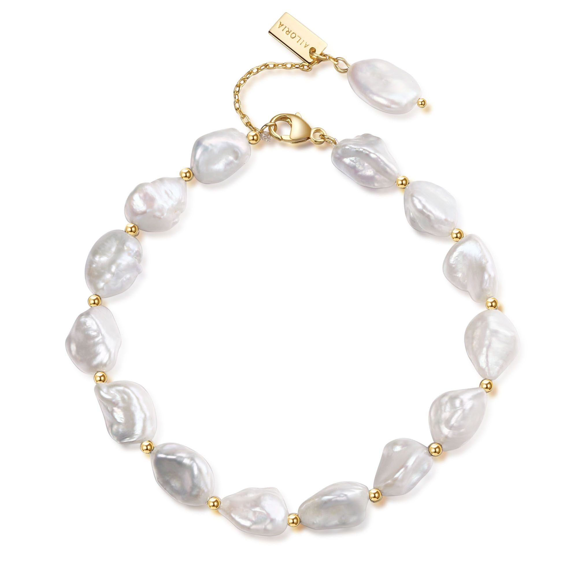 gold/weiße Armband perle, Armband Perle armband gold/weiße SUMI AILORIA
