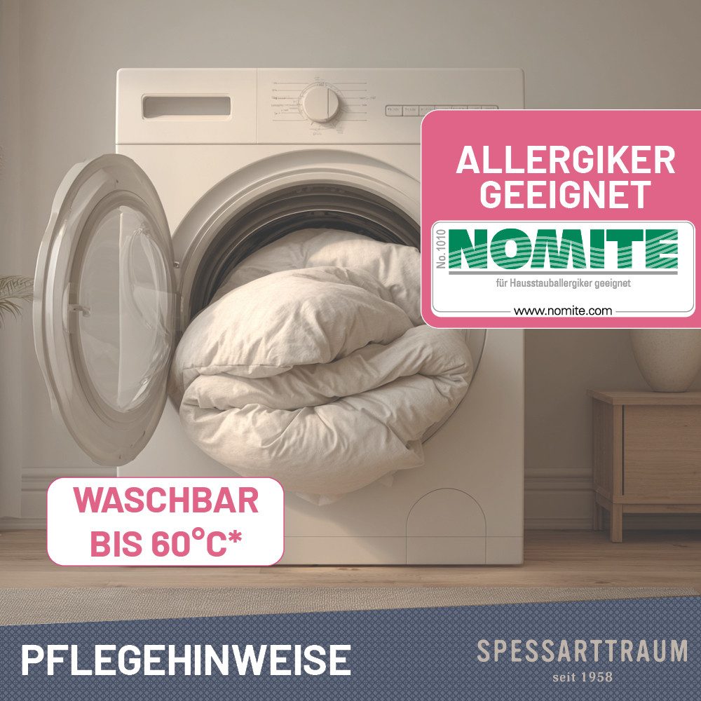 SPESSARTTRAUM Federkissen FIRST CLASS, Kopfkissen 1-tlg. oder 2-tlg. 40x80 oder 80x80 cm, Füllung: 85% Federn, 15% Daunen, Bezug: 100% Baumwolle, hergestellt in Deutschland, allergikerfreundlich, im Set günstiger