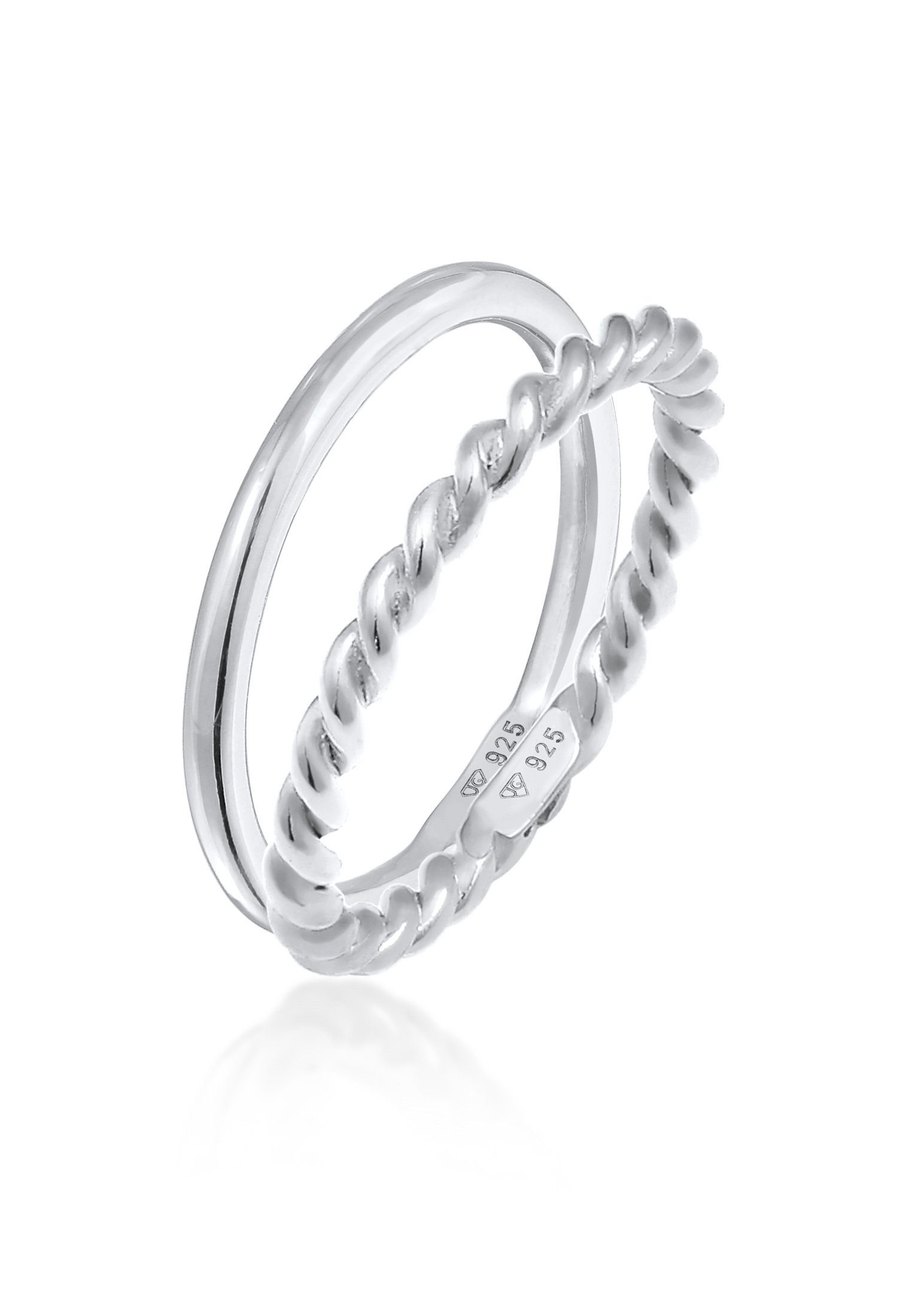 Ring-Set Basic Twisted 2er Set 925 Silber