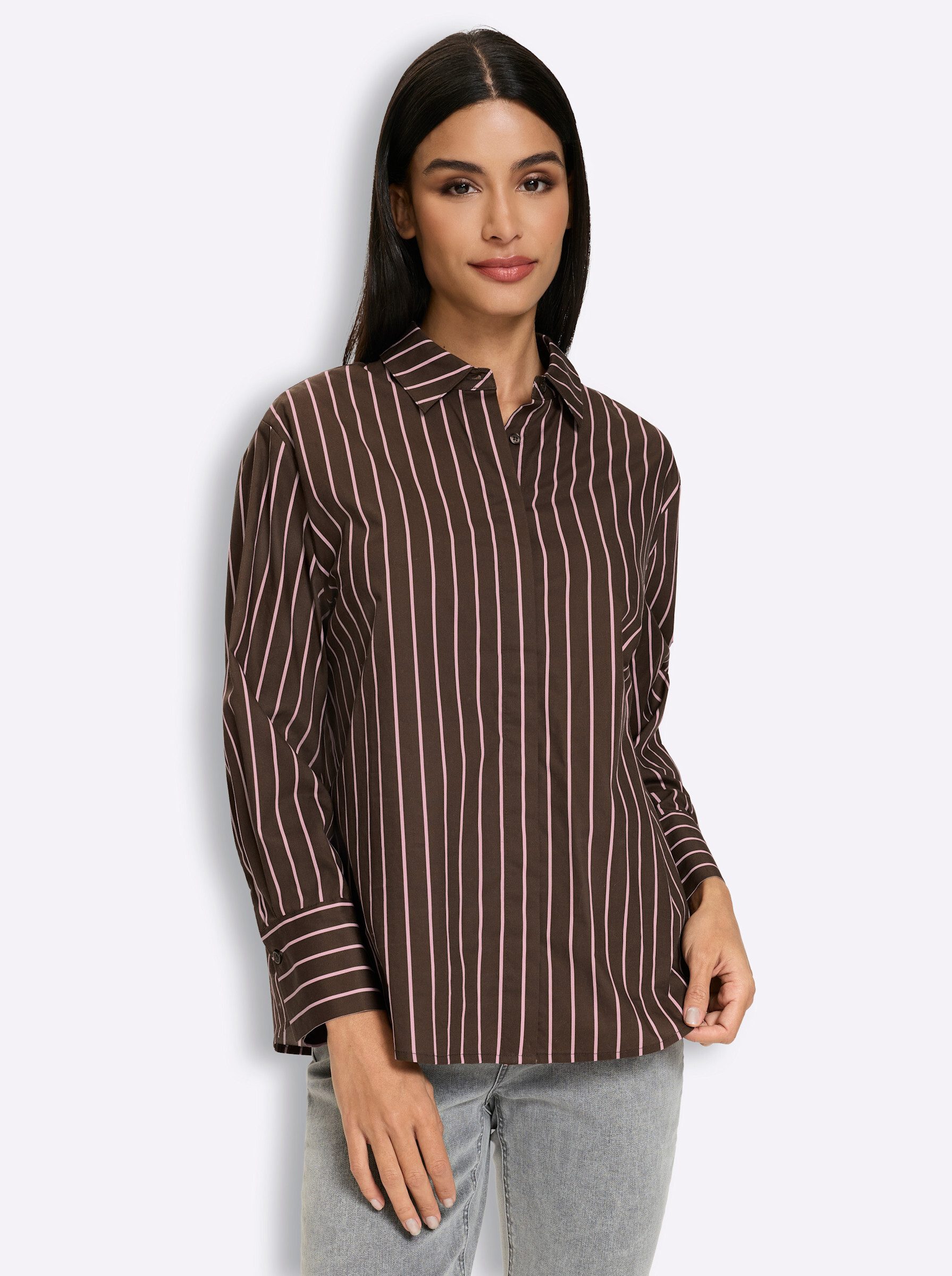 heine Klassische Bluse Streifenbluse Langarm