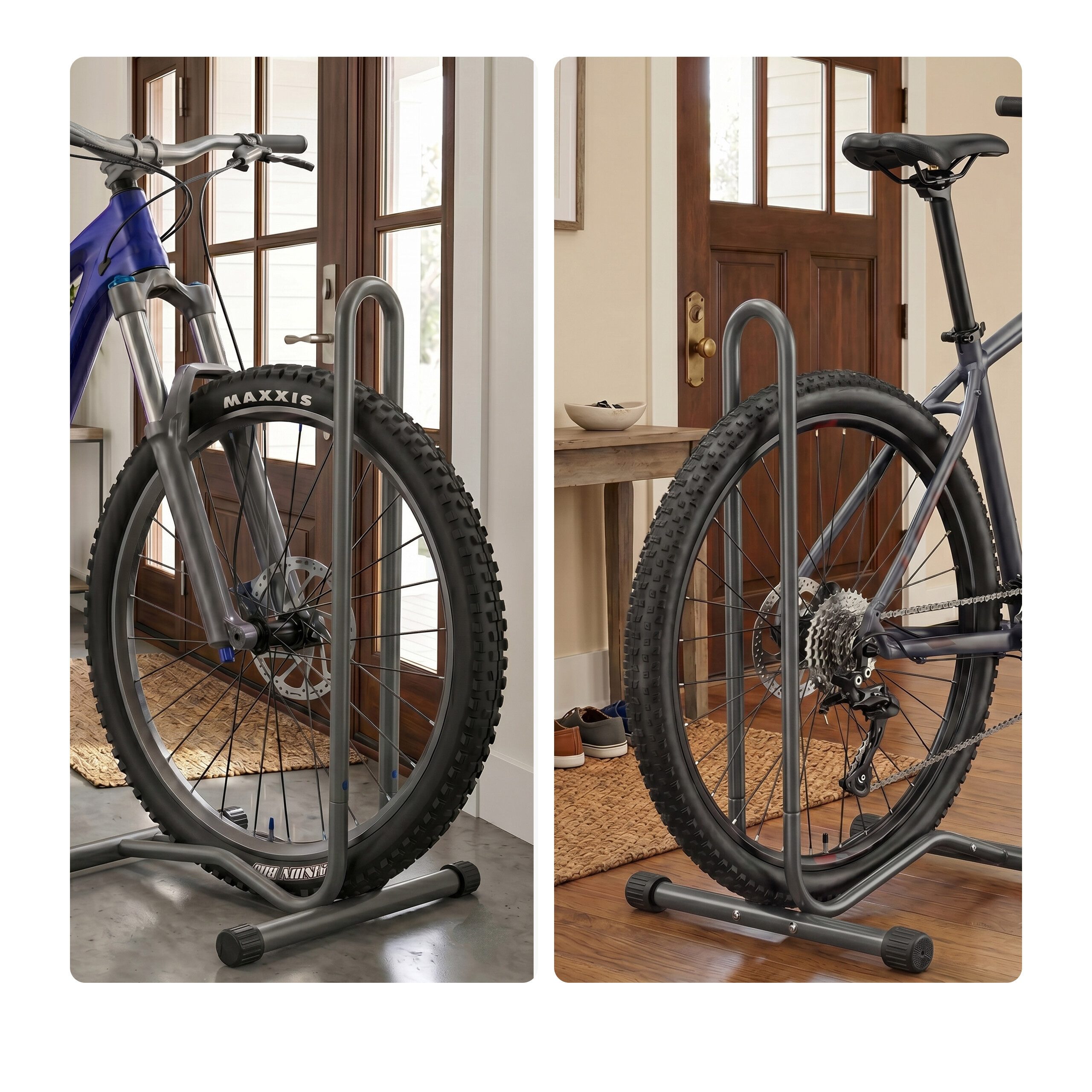 relaxdays Fahrradständer bis 29 Zoll, anthrazit.