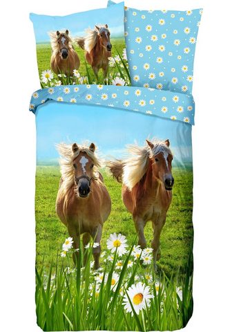 good morning Kinderbettwäsche »Horses« su Pferden