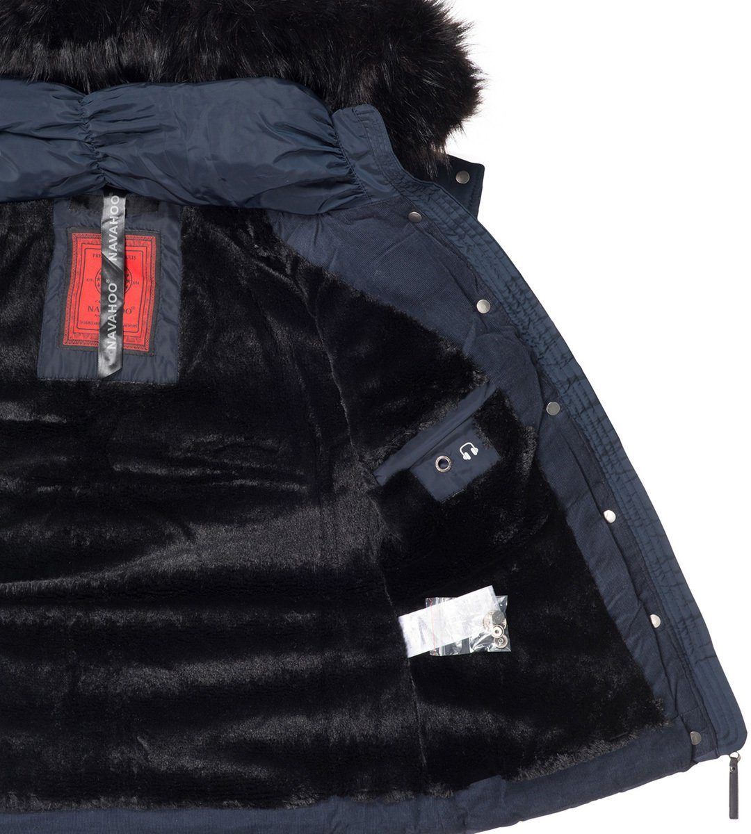 Navahoo Steppjacke Chloe hochwertige Winterjacke mit abnehmbarer Kapuze