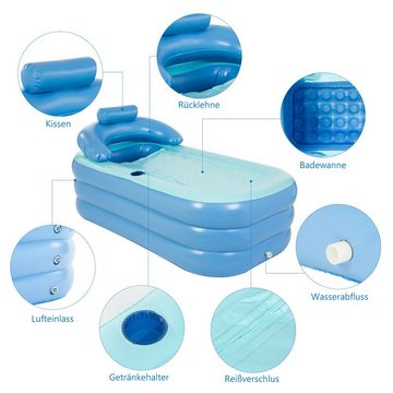 Crenex Badewanne, Faltbares Badewanne Pool Spa-Badewanne Aufblasbares Becken