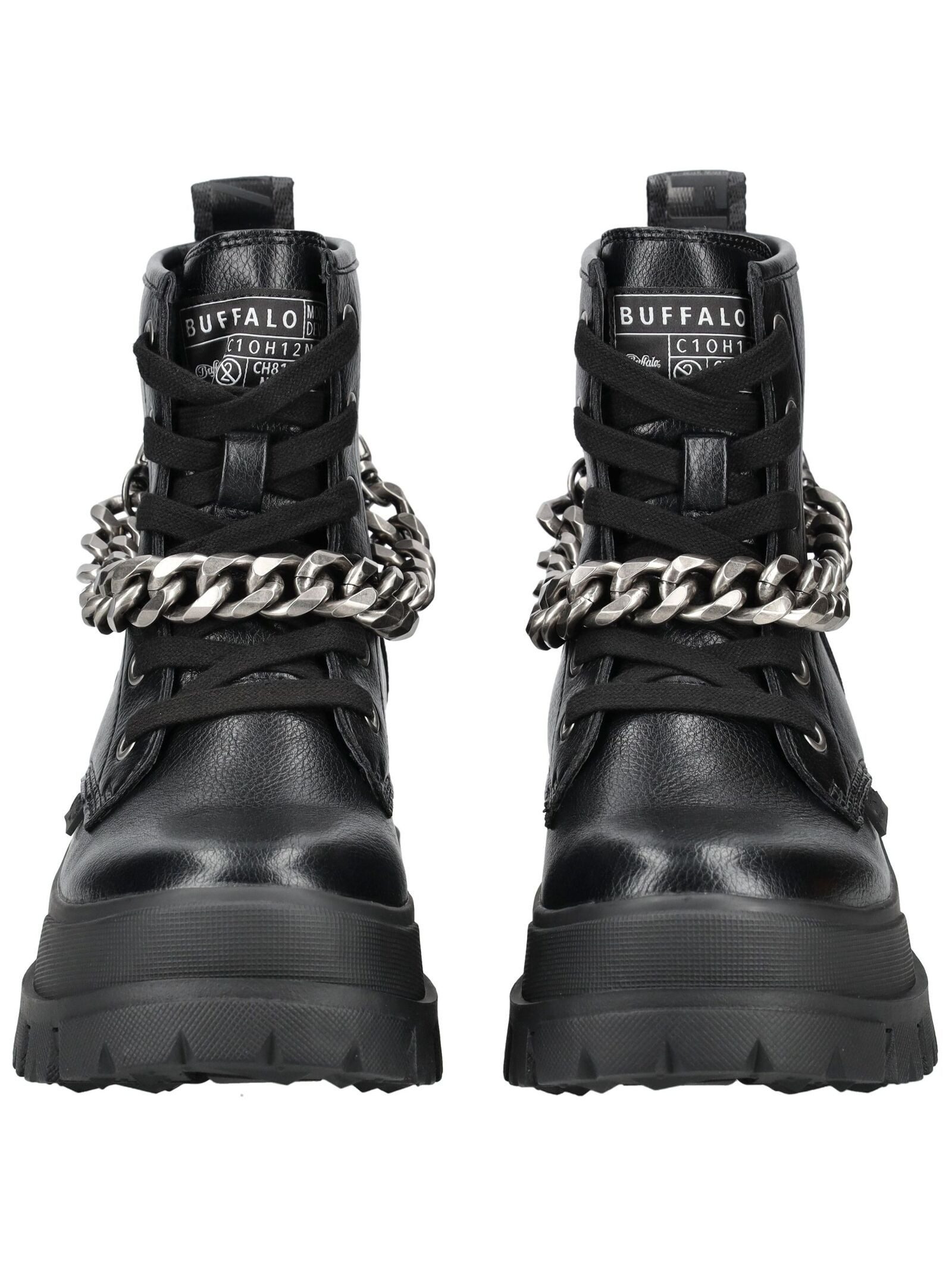 Buffalo Buffalo Stiefelette Lederimitat Schnürstiefelette