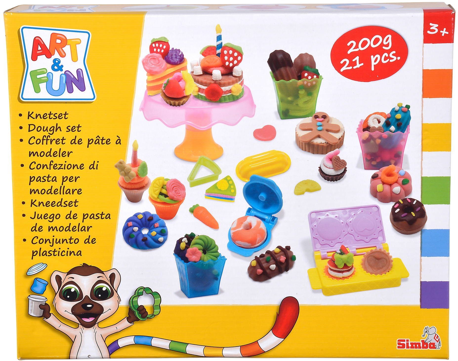 SIMBA Knete Spielzeug Kreativ Knete ART & FUN Knetset Süßwarenladen  106324617
