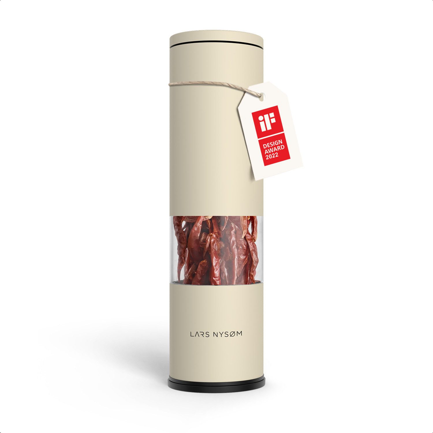 LARS NYSØM Gewürzmühle Lagom Chili, (1 Stück), hochwertiges Schneideblatt aus Edelstahl perfekt für Chili