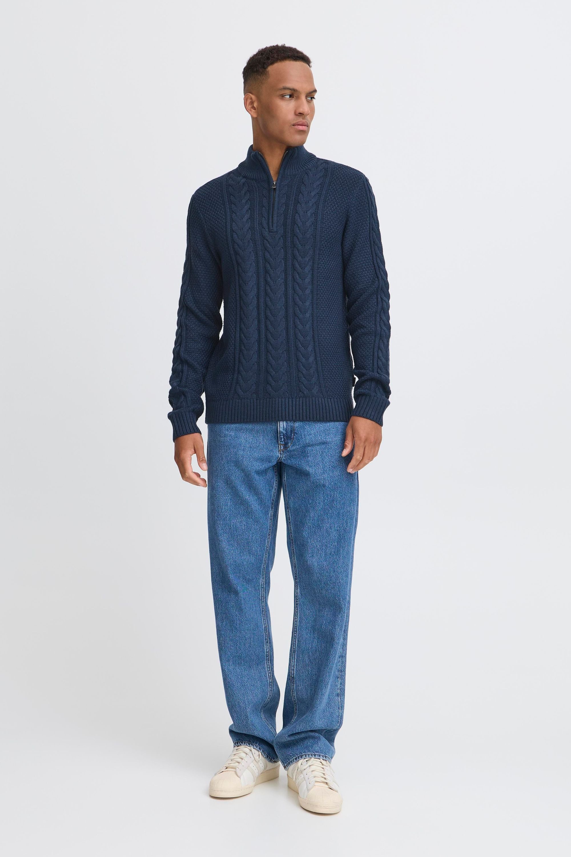 Blend Troyer BHBasim Klassischer Troyer mit Zopfmuster